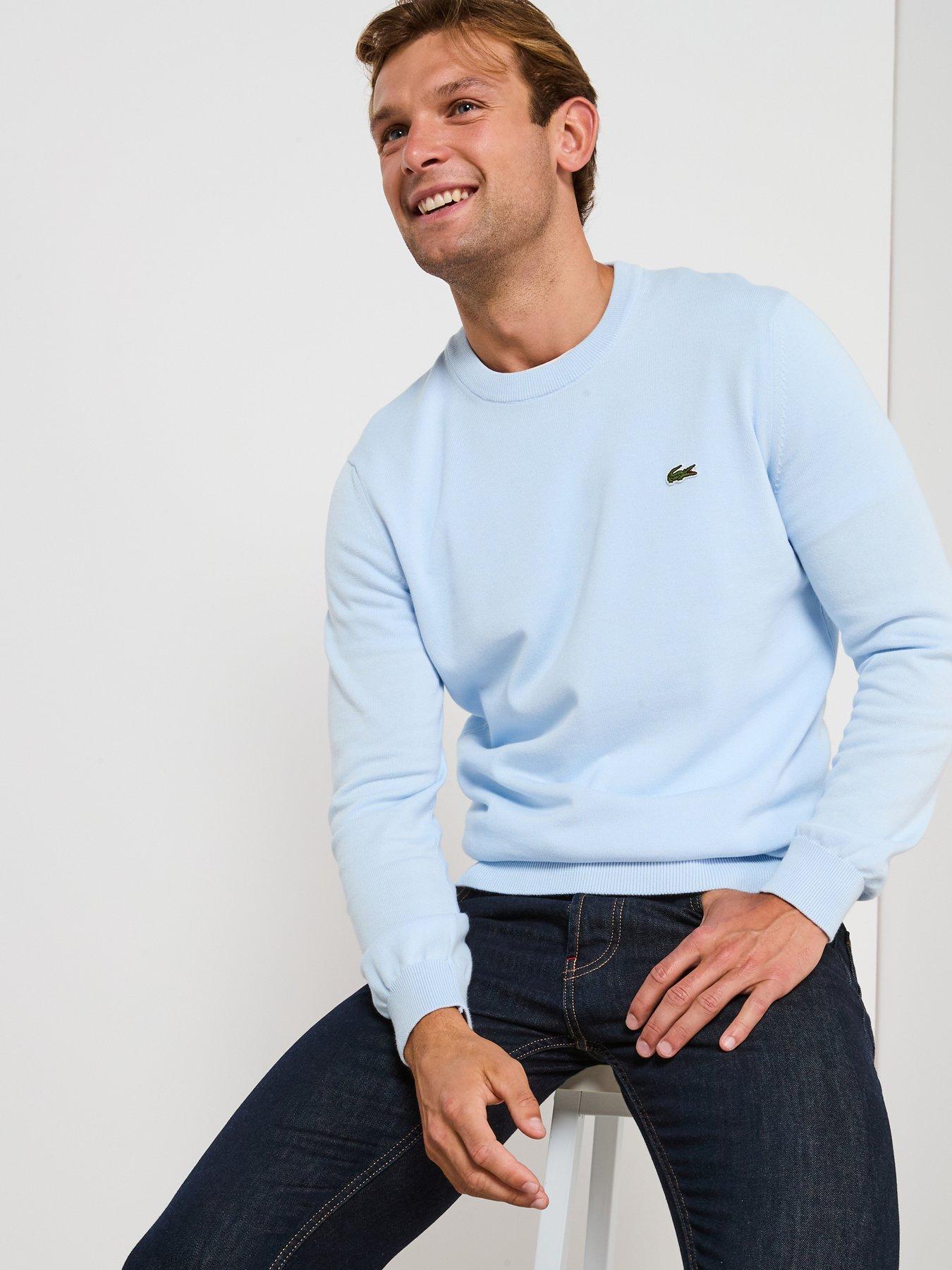 lacoste-lacoste-cotton-jersey-crew-neck-knitted-jumper--light-blue