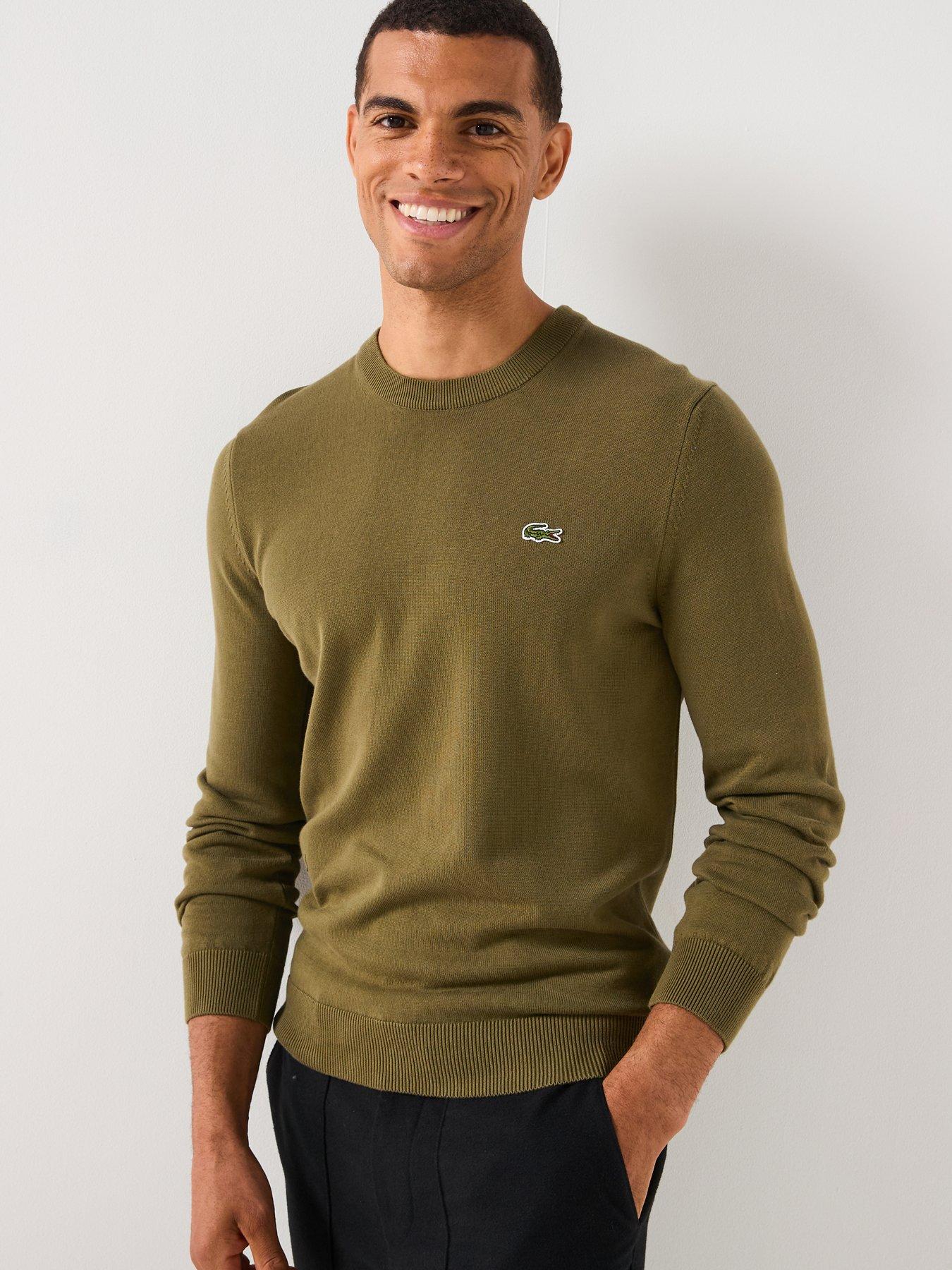 lacoste-lacoste-cotton-jersey-crew-neck-knitted-jumper--khaki