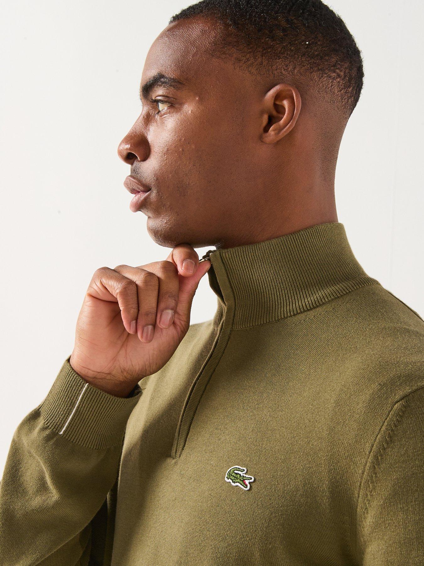 lacoste-lacoste-14-zip-regular-fit-high-neck-knitted-jumpernbsp--khakioutfit
