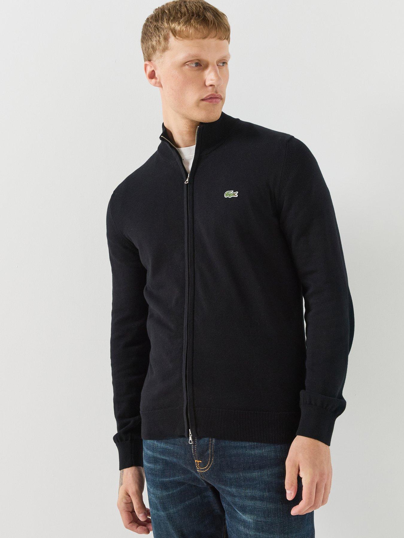 lacoste-lacoste-full-zip-regular-fit-high-neck-knitted-jumper--black