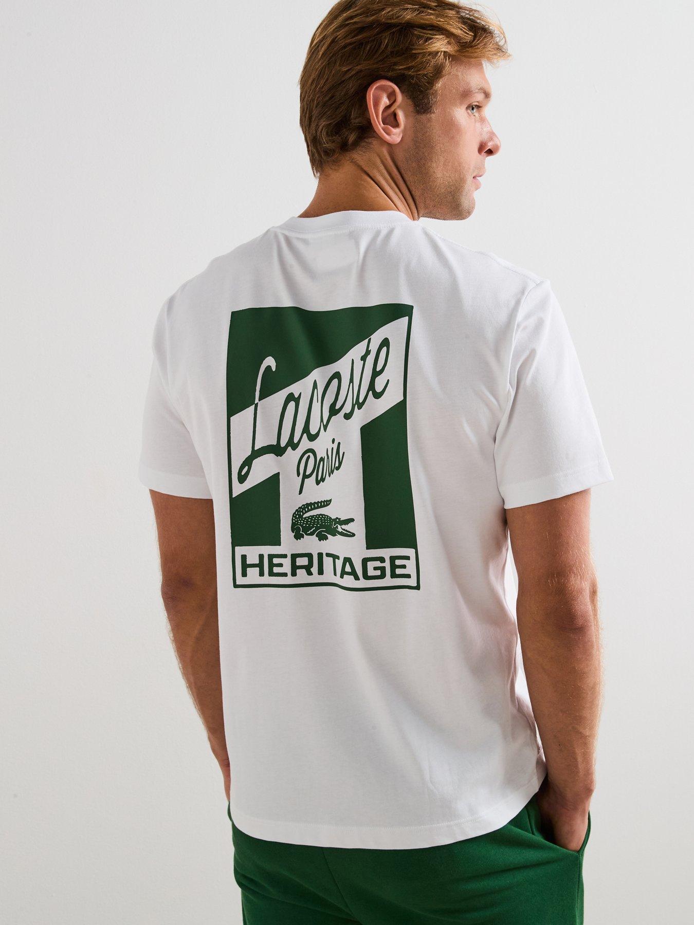 Lacoste Regular Fit Heavy Jersey Backprint T-Shirt - White