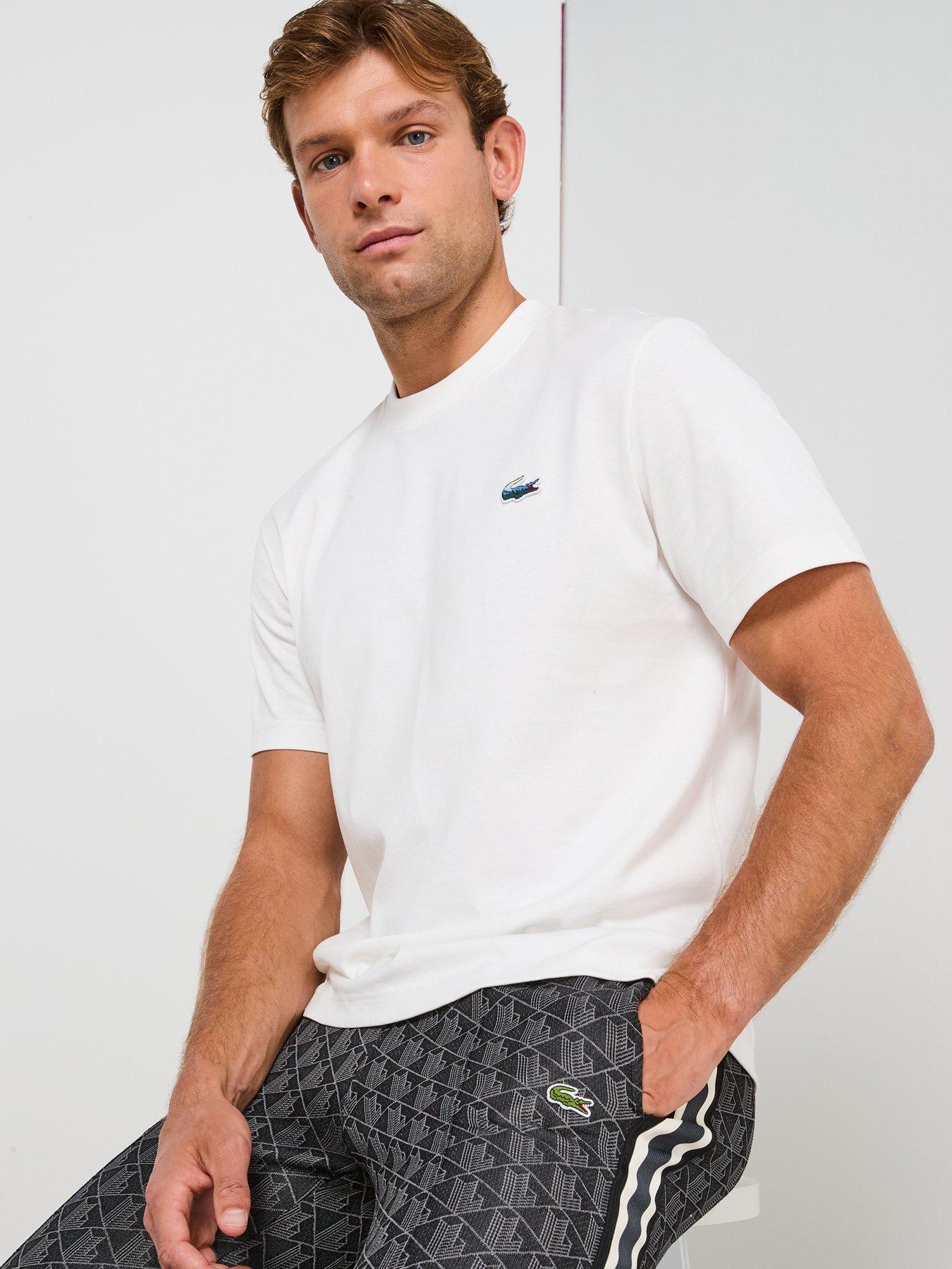 Image 4 of 6 of Lacoste Lacoste Landscape Crocodile T-shirt&nbsp;- White