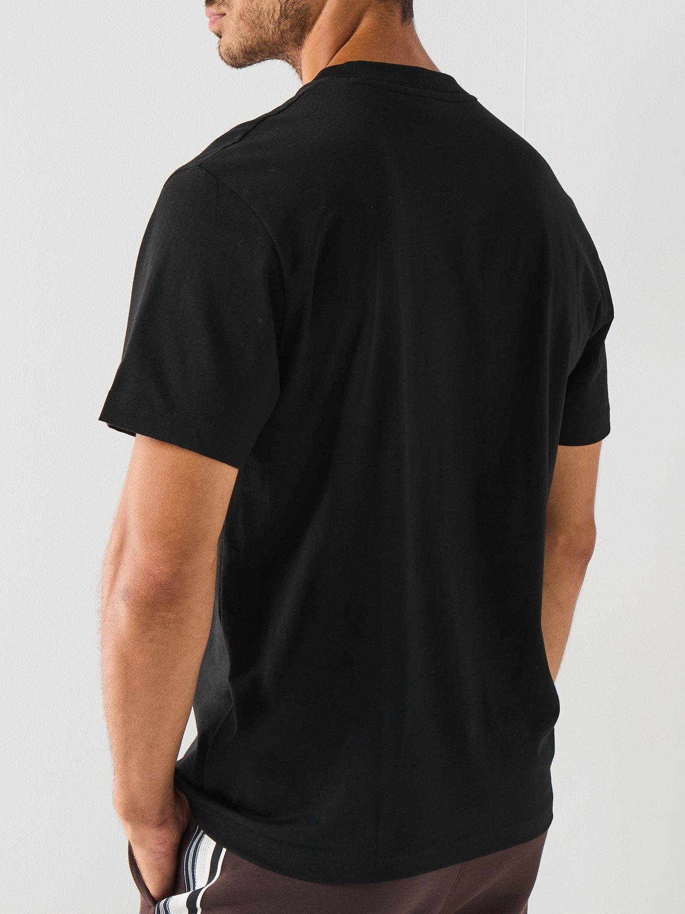 Image 2 of 4 of Lacoste Regular Fit Colourblock Jersey T-shirt&nbsp;- Black