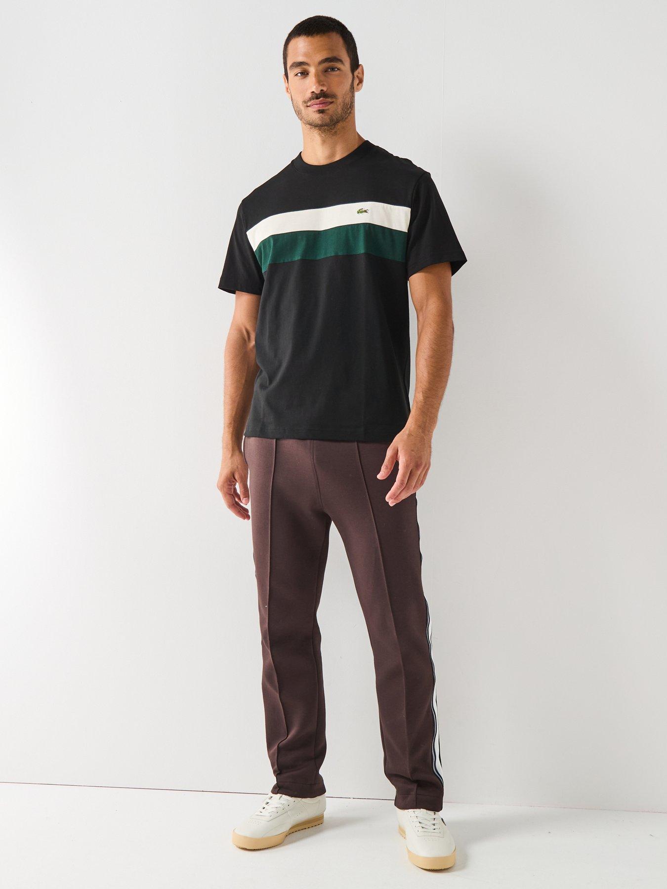 Image 3 of 4 of Lacoste Regular Fit Colourblock Jersey T-shirt&nbsp;- Black