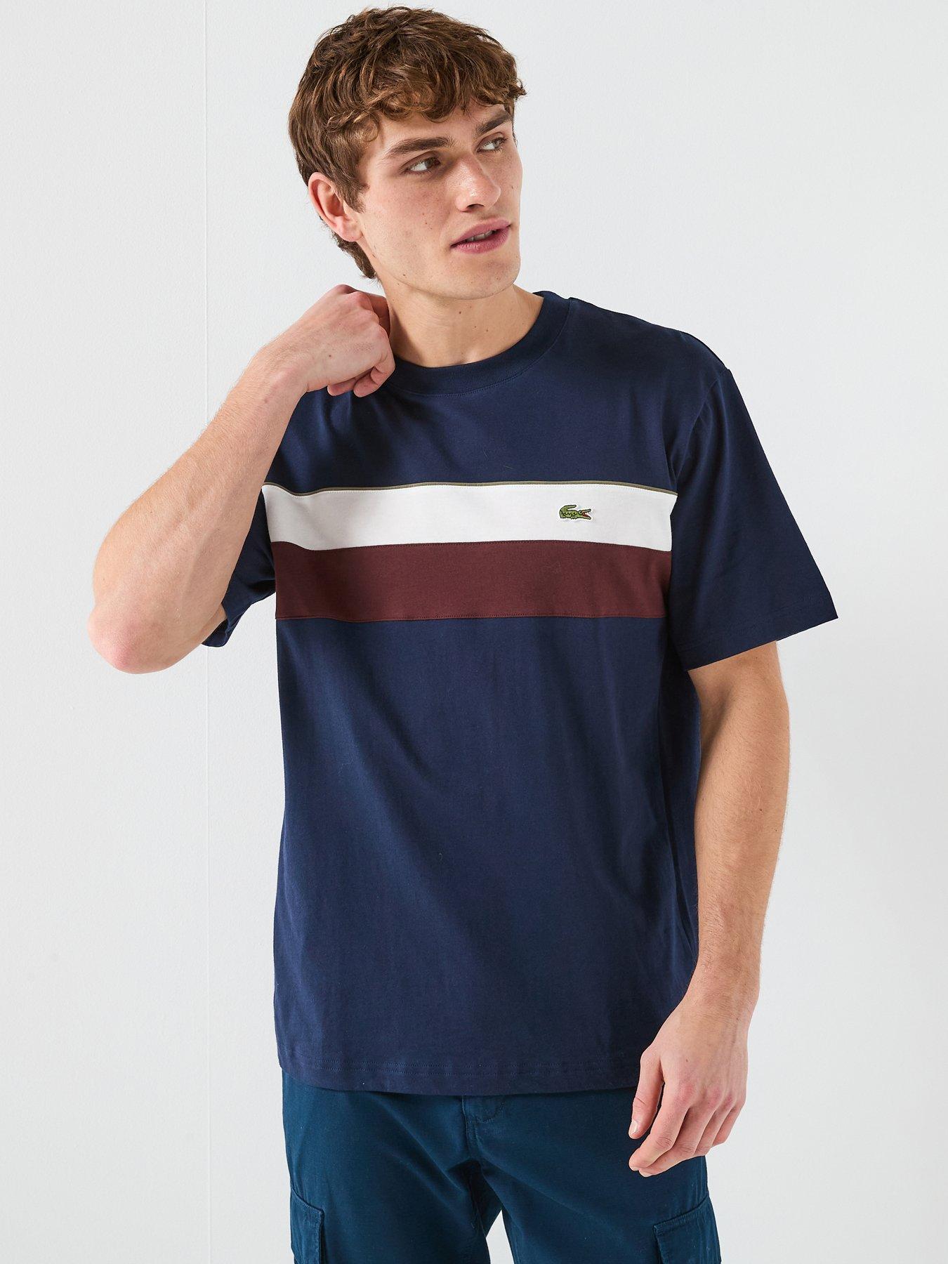 Lacoste Lacoste Regular Fit Colorblock Jersey T-shirt - Navy