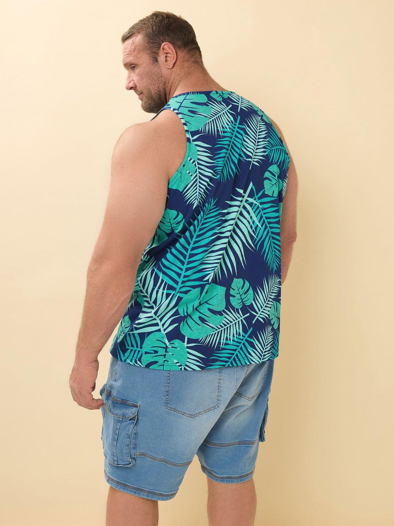 badrhino-leaf-print-vest-bluestillFront