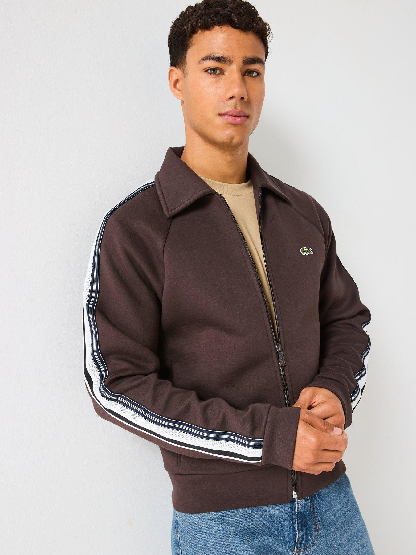 Lacoste Lacoste Paris Premium Zipped Track Top- Brown