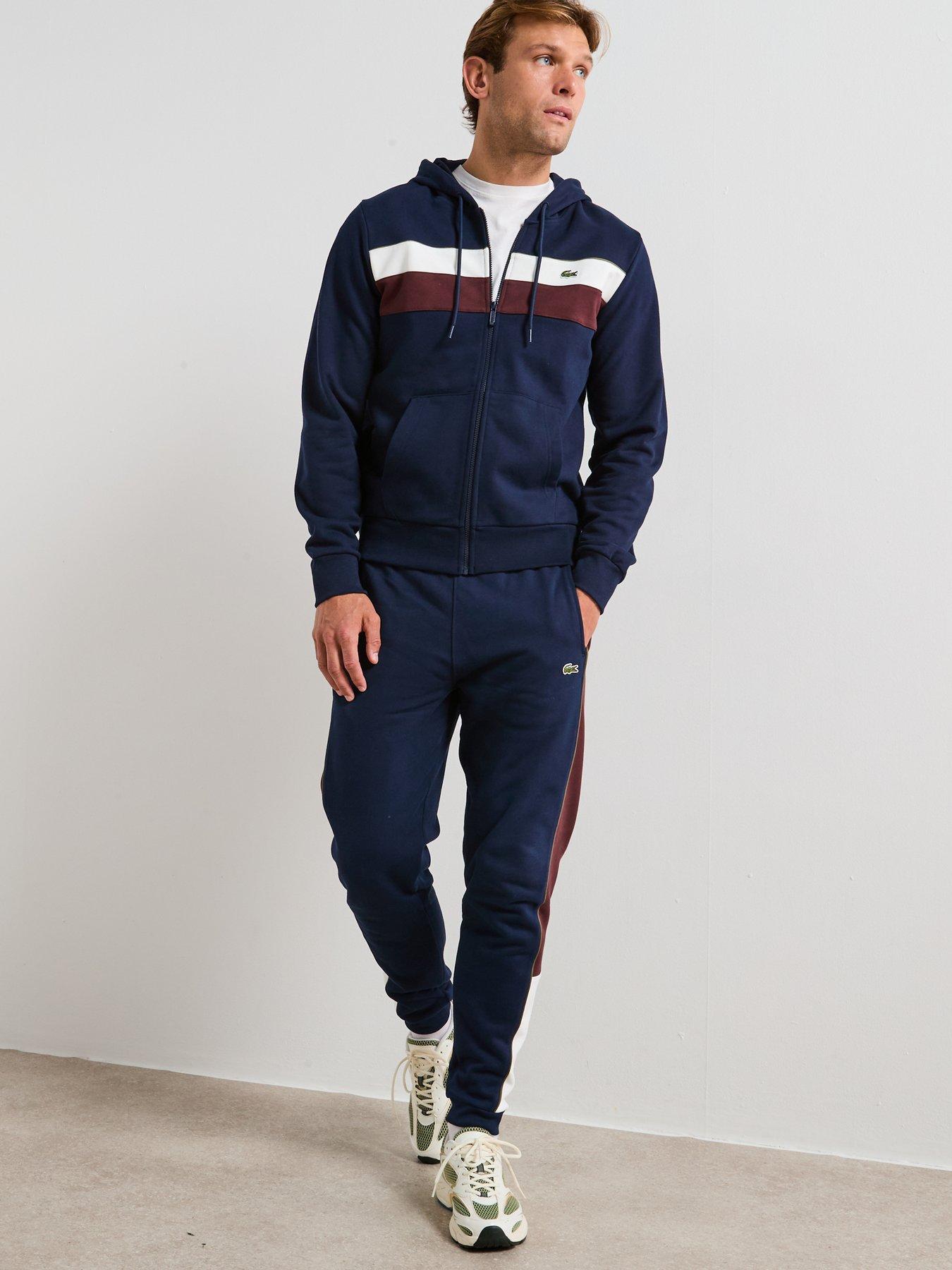 Image 3 of 6 of Lacoste Zipped Colour Block Hoodie - Navy