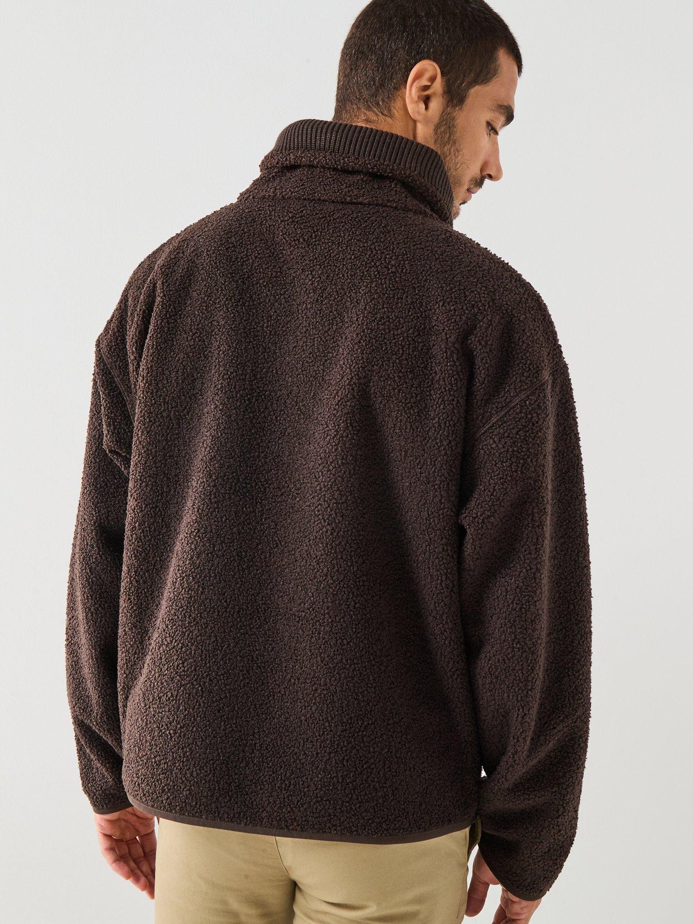 lacoste-lacoste-14-zip-high-neck-fleece-sweatshirtnbsp--brownstillFront