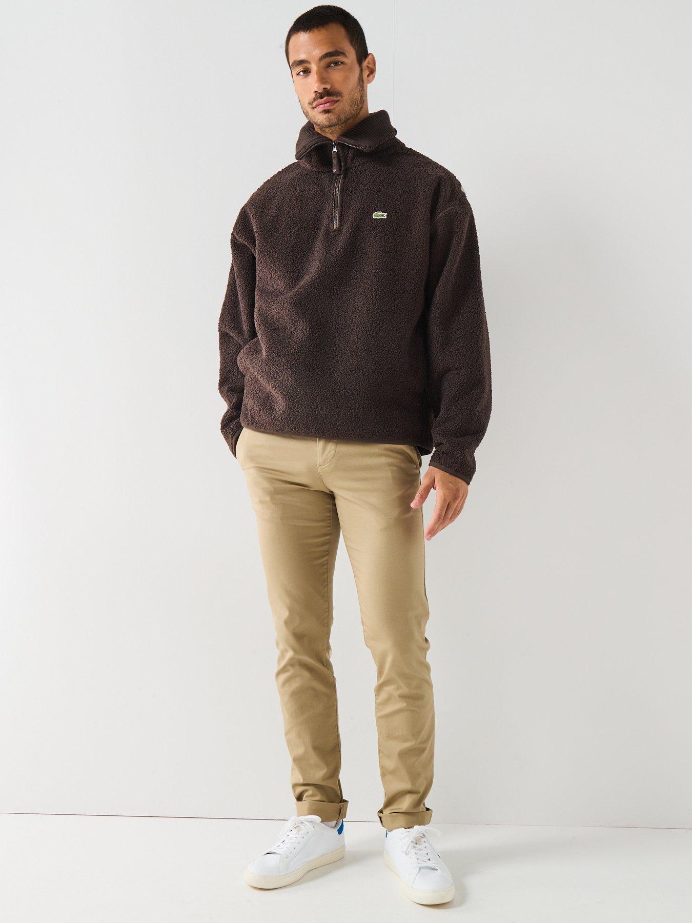 lacoste-lacoste-14-zip-high-neck-fleece-sweatshirtnbsp--brownback