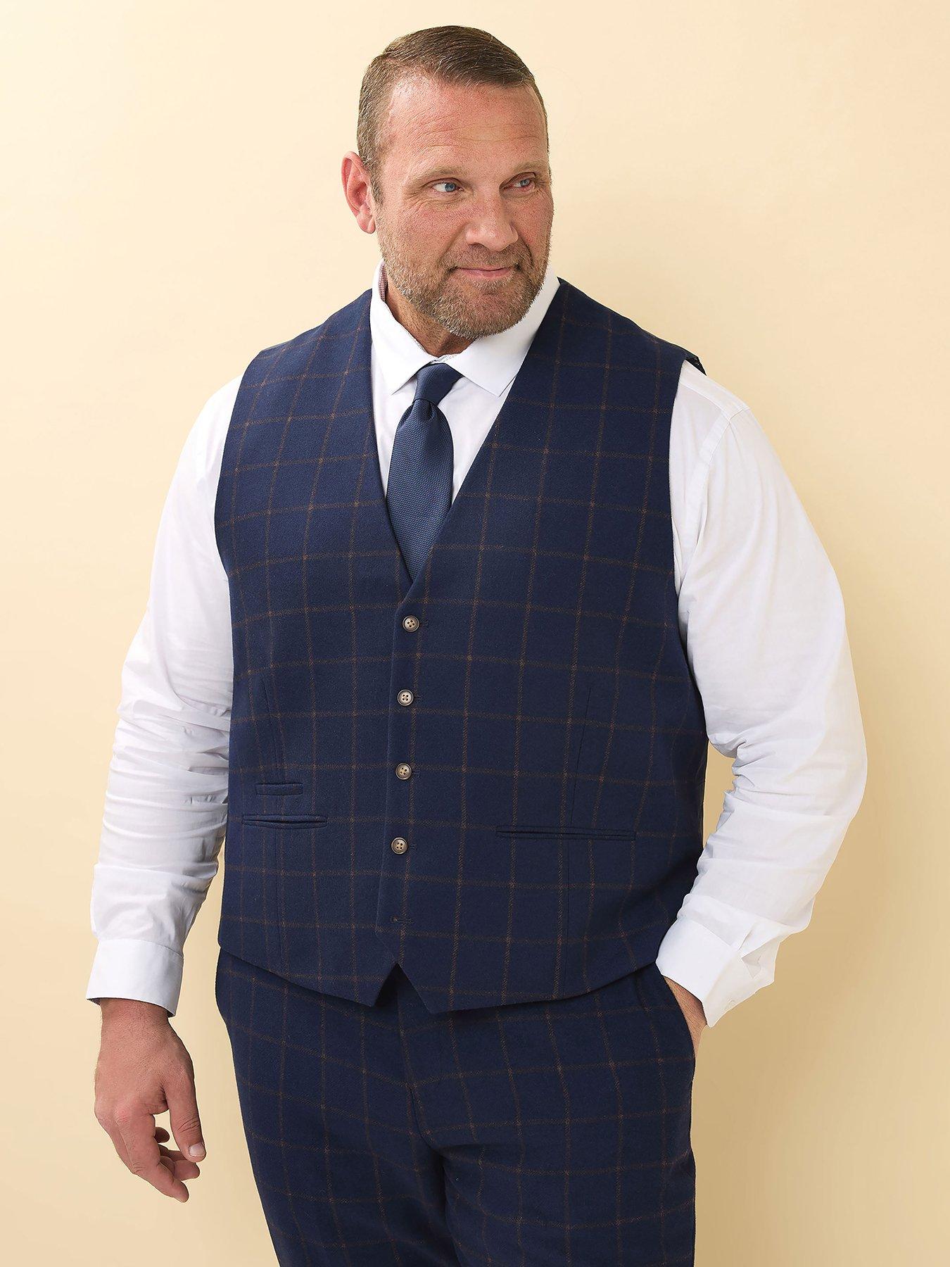 undefined Tweed Waistcoat - Blue