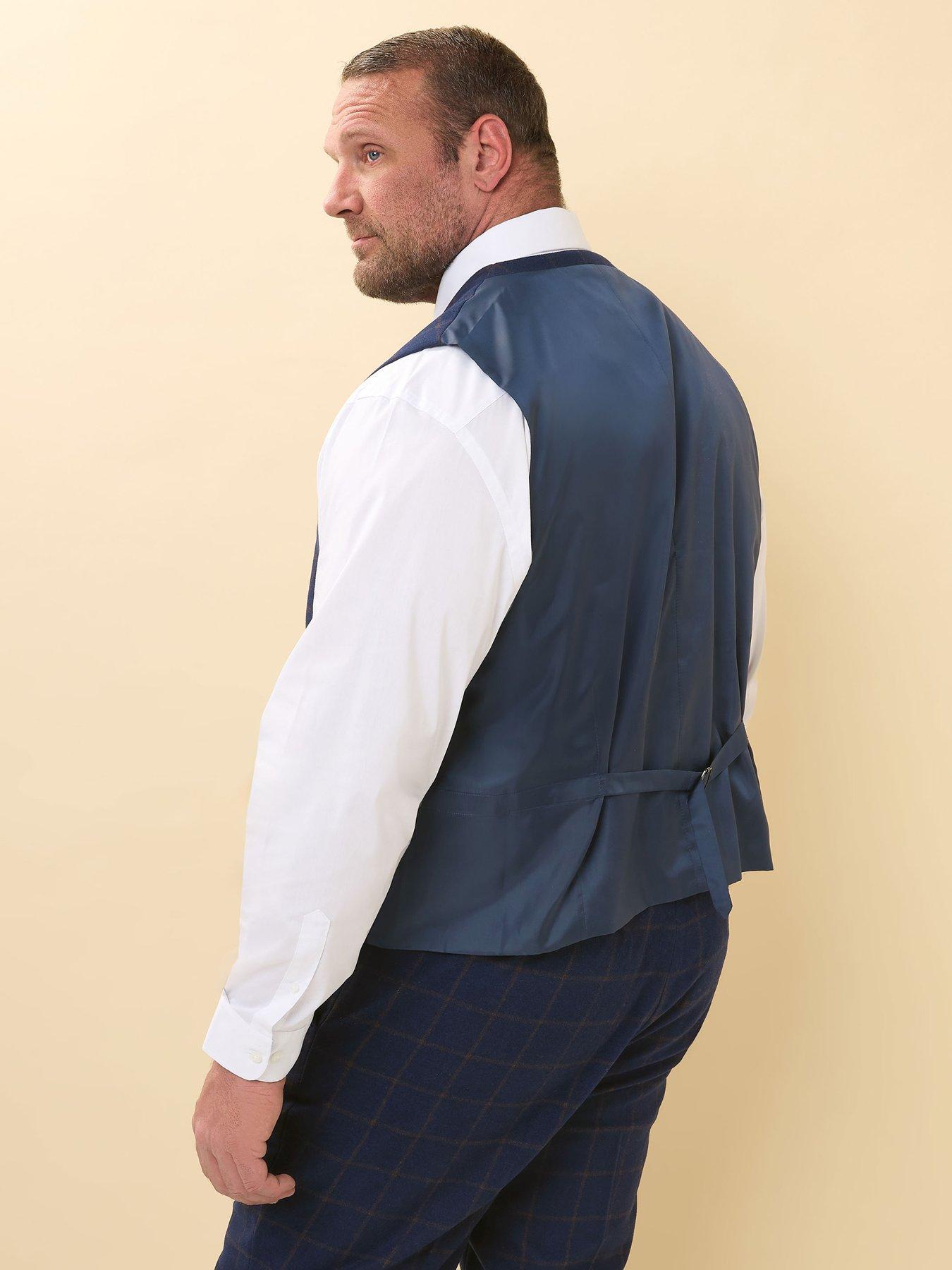 badrhino-tweed-waistcoat-bluestillFront