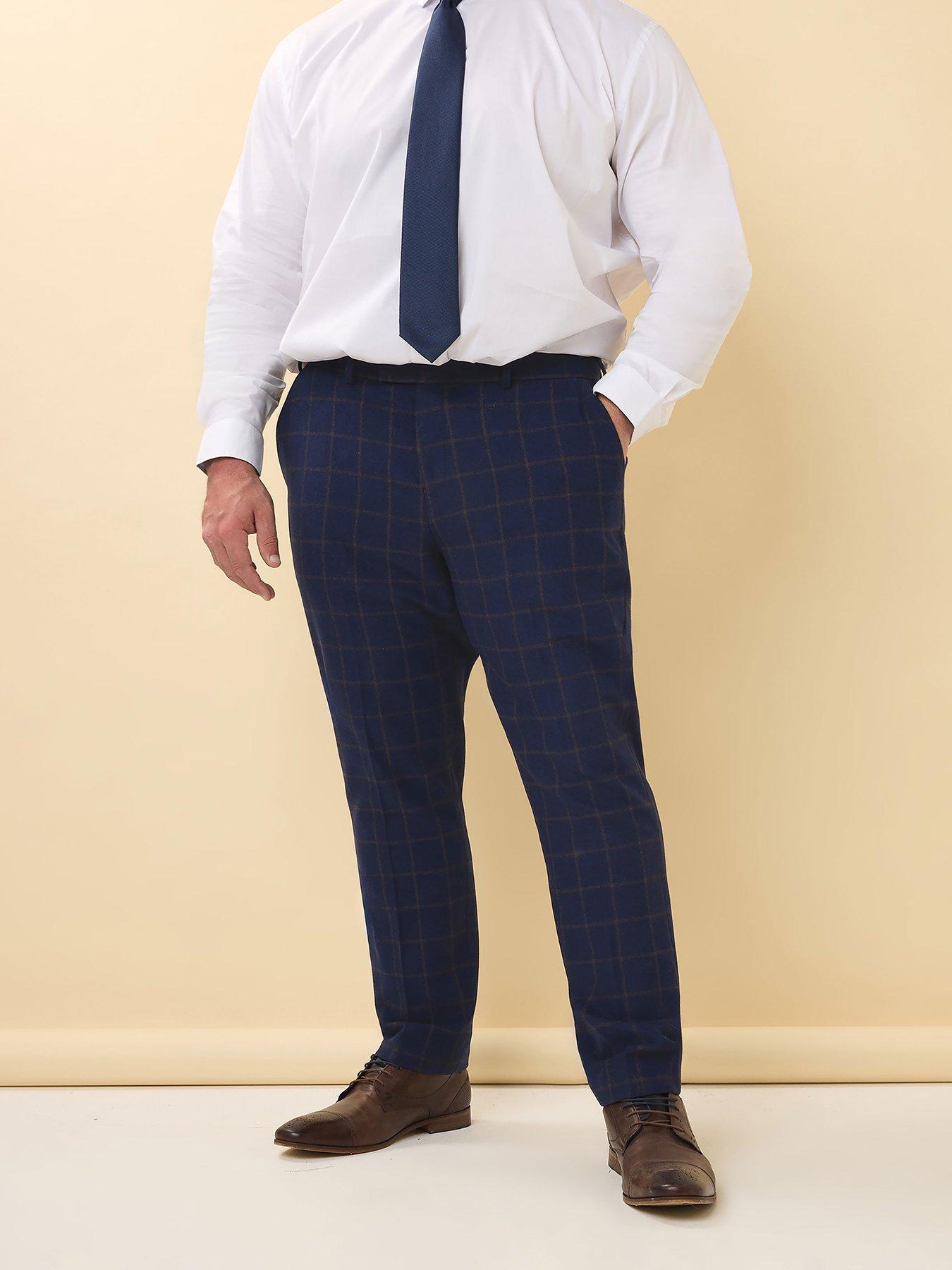 Image 1 of 4 of BadRhino Tweed Suit Trouser 31" - Blue