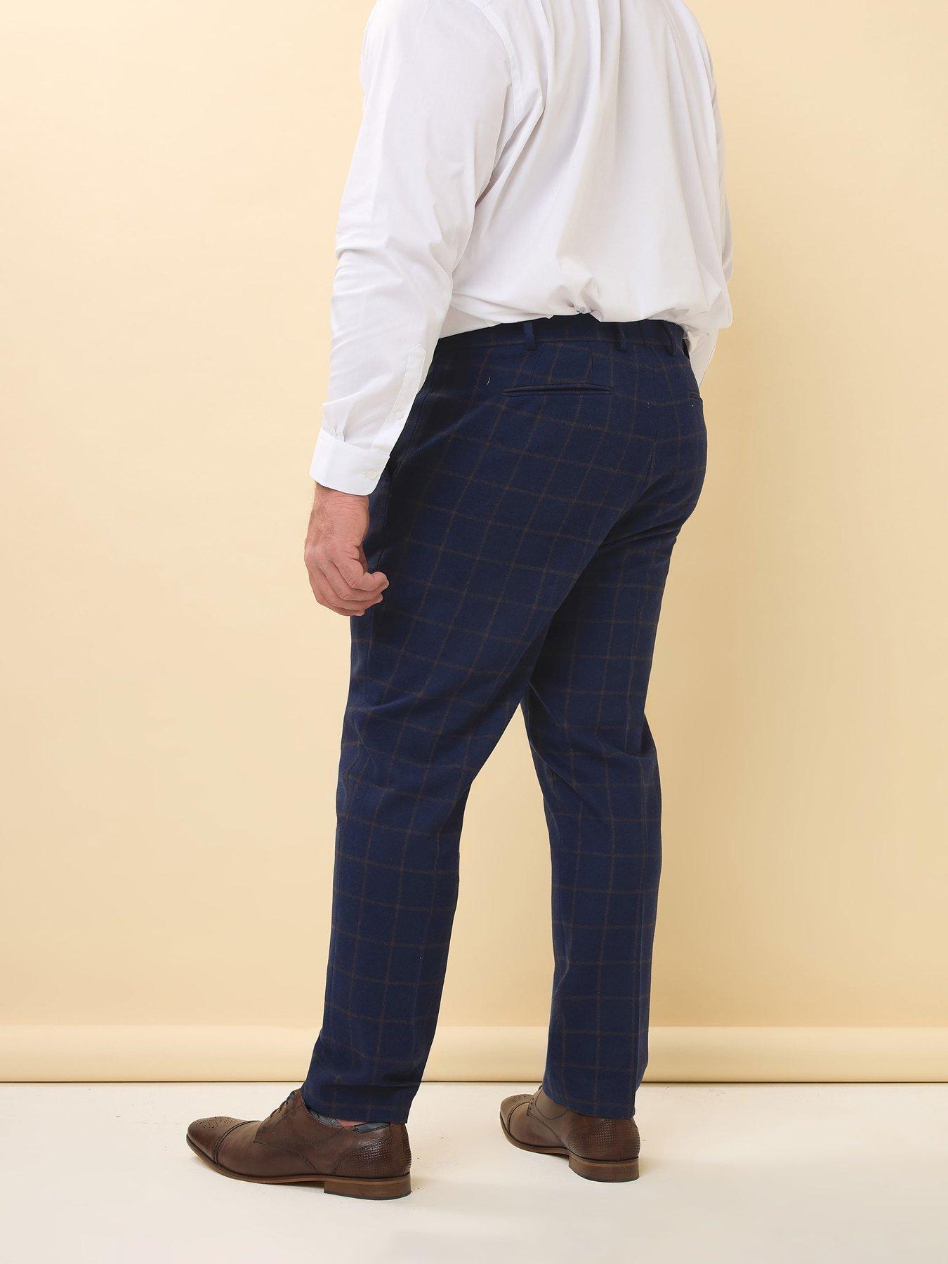 Image 2 of 4 of BadRhino Tweed Suit Trouser 31" - Blue