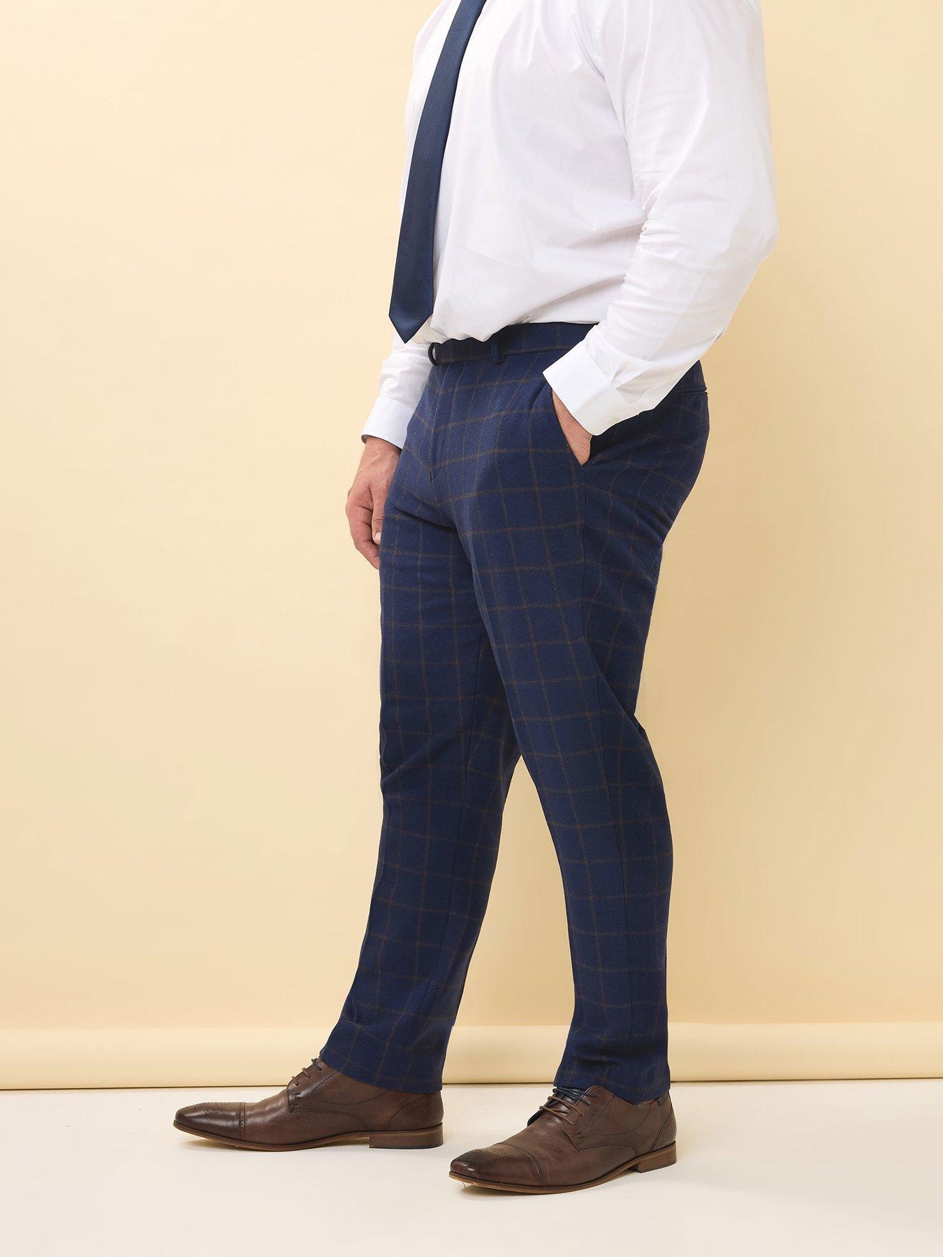 Image 4 of 4 of BadRhino Tweed Suit Trouser 31" - Blue