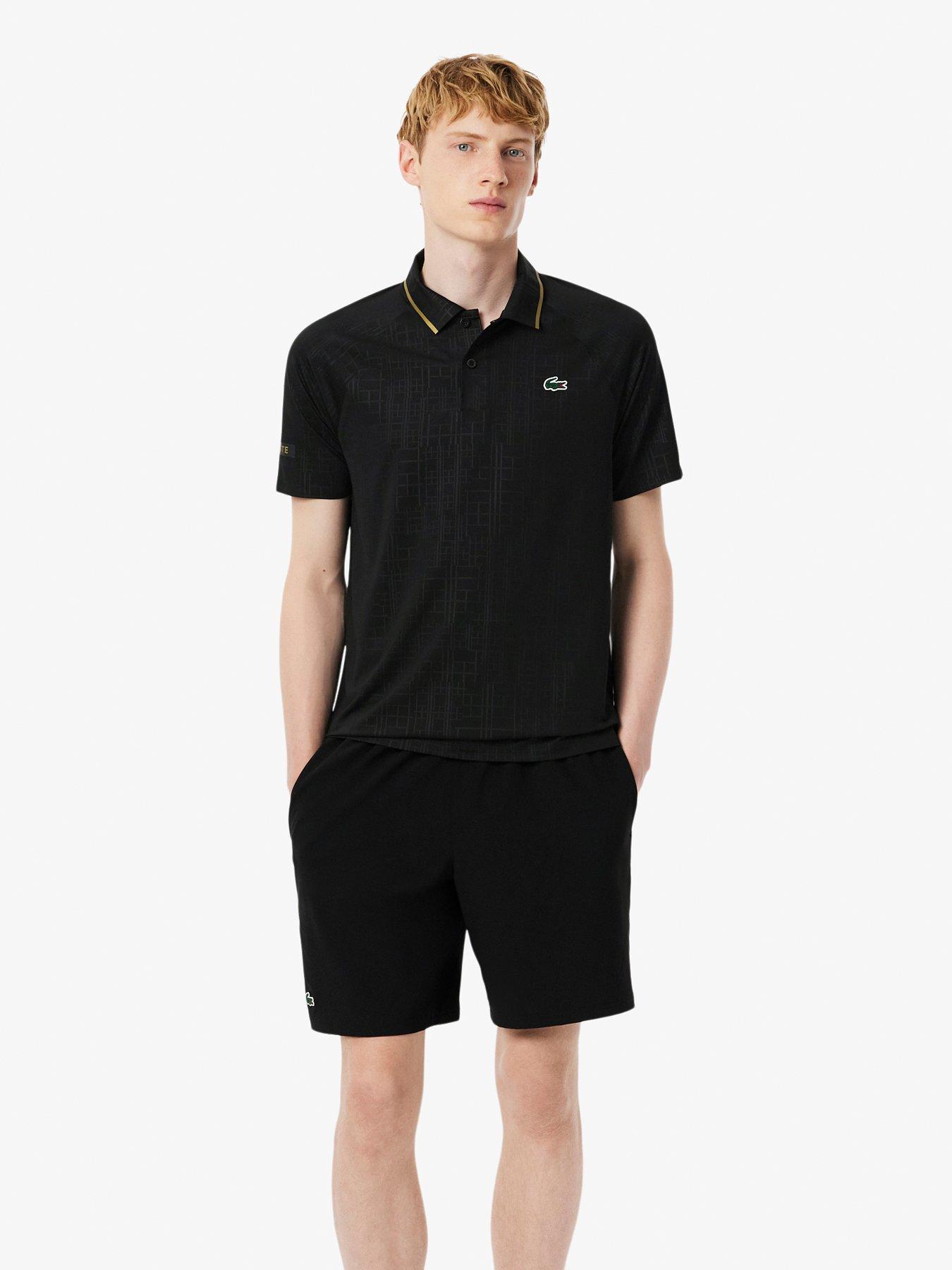 Lacoste Premium Tennis Performance Polo Shirt- Black