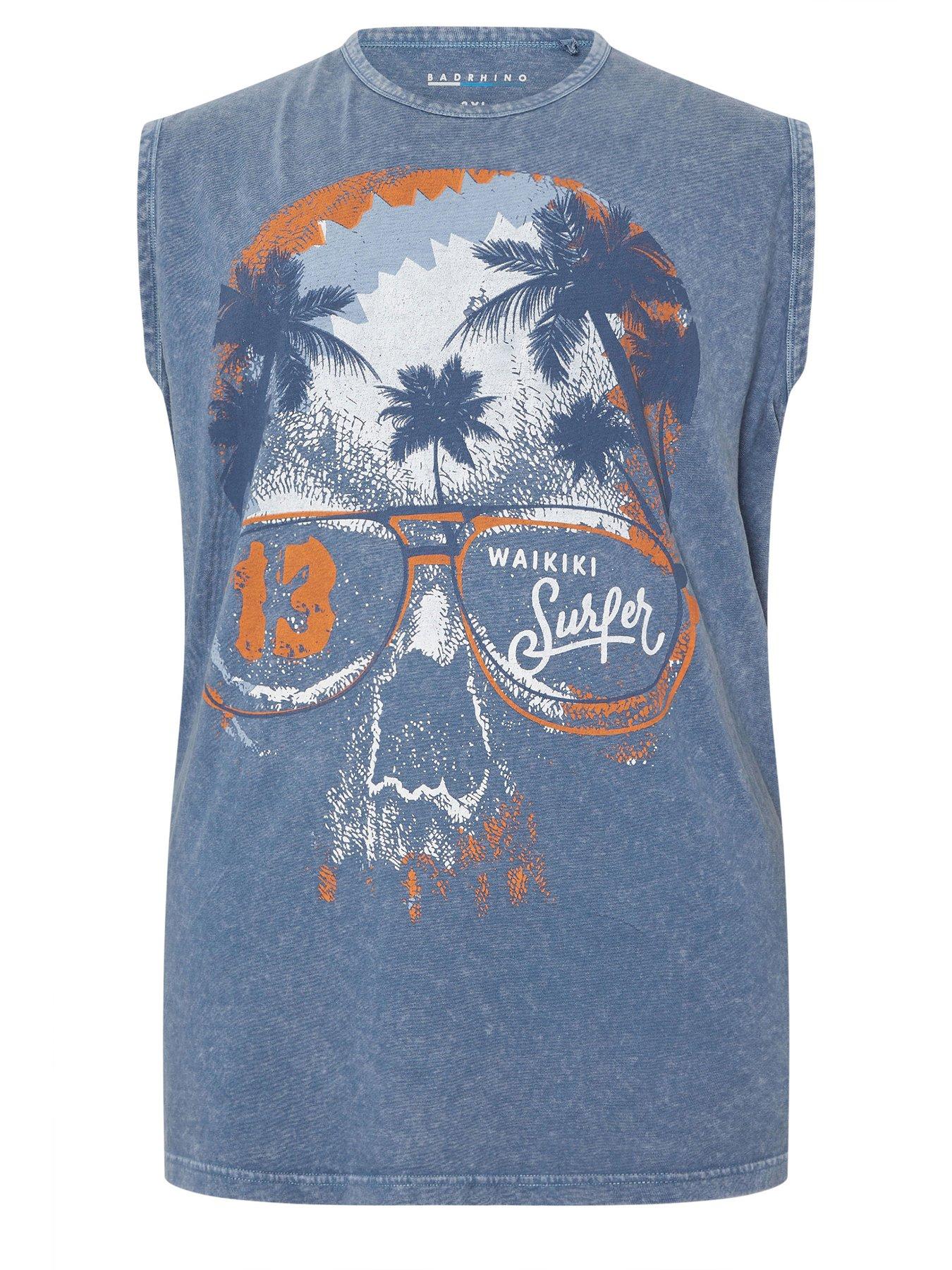 Image 5 of 6 of BadRhino Acid Wash Graphic Vest - Blue