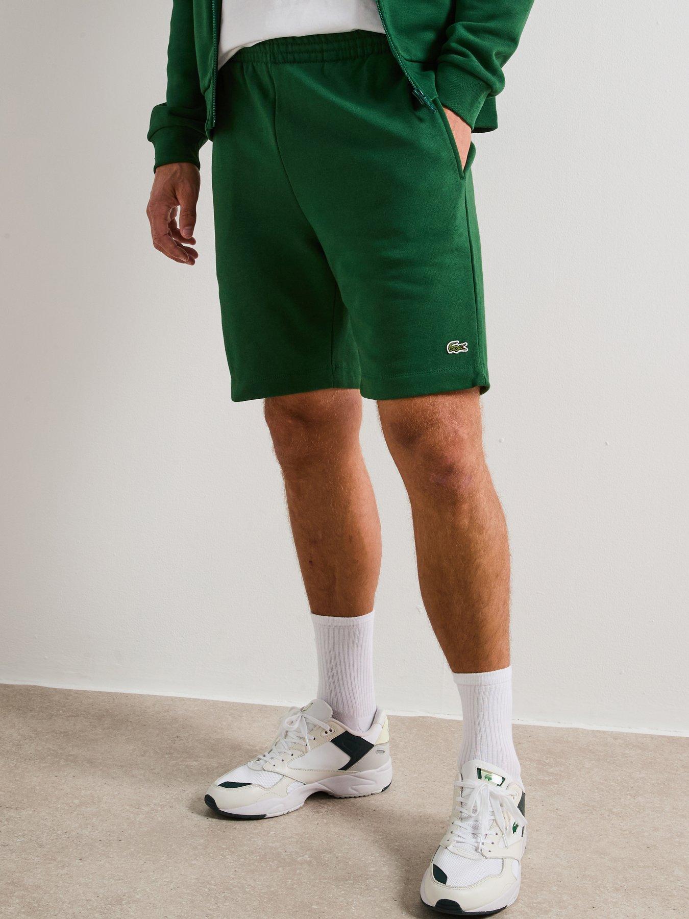 lacoste-brushed-fleece-shorts--green