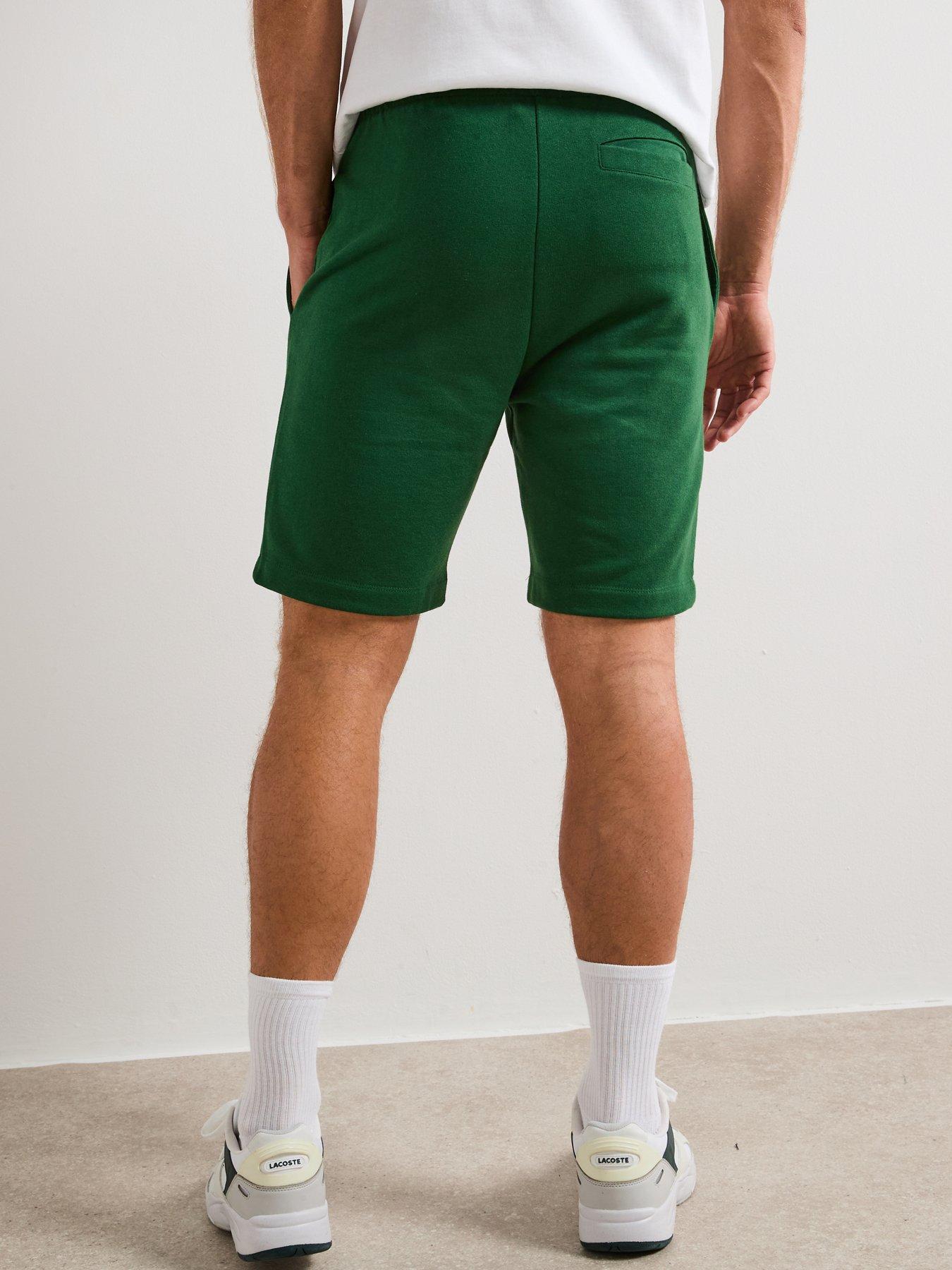 lacoste-brushed-fleece-shorts--greenstillFront