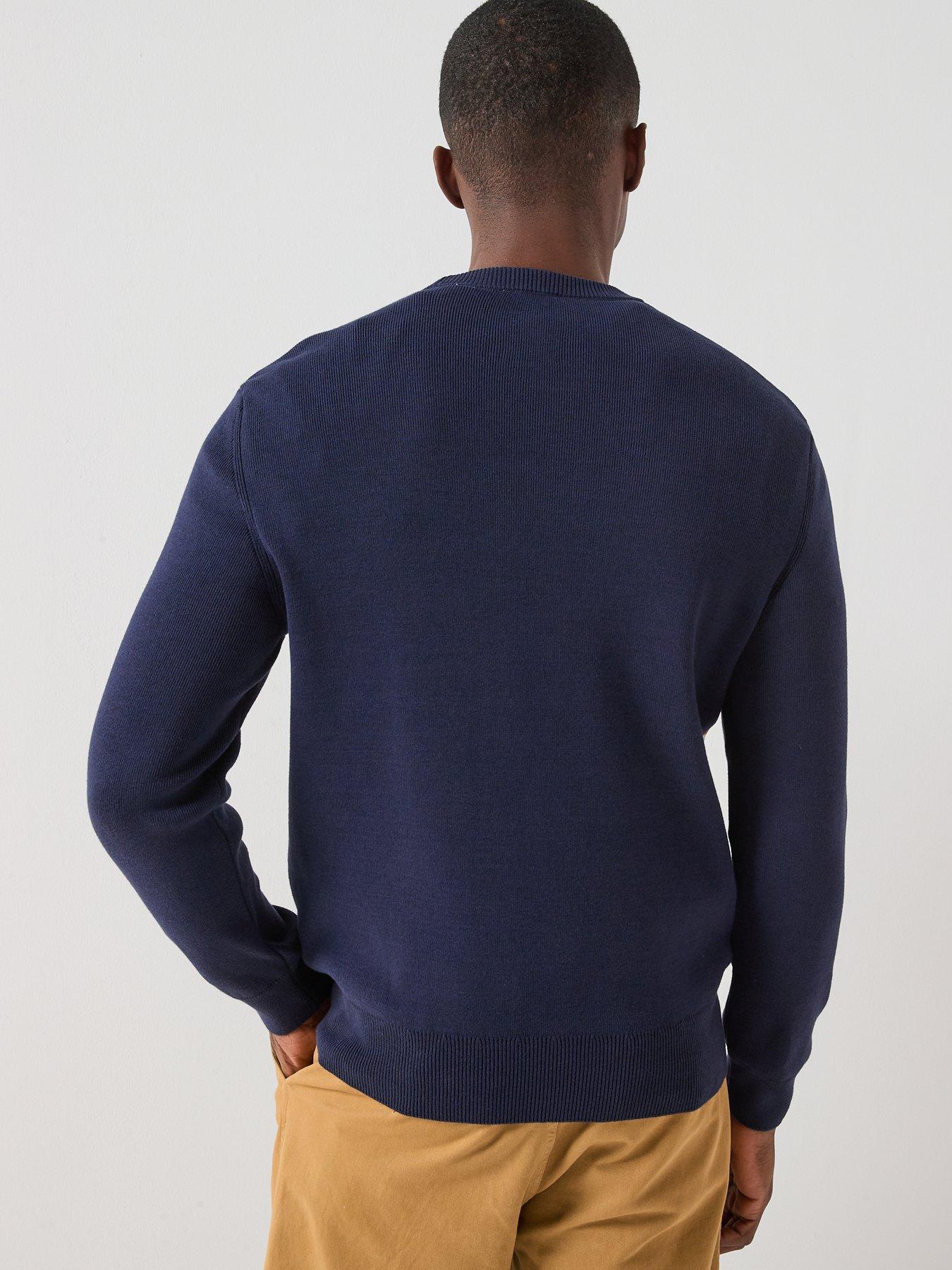 lacoste-striped-crew-neck-knitted-jumper--navystillFront