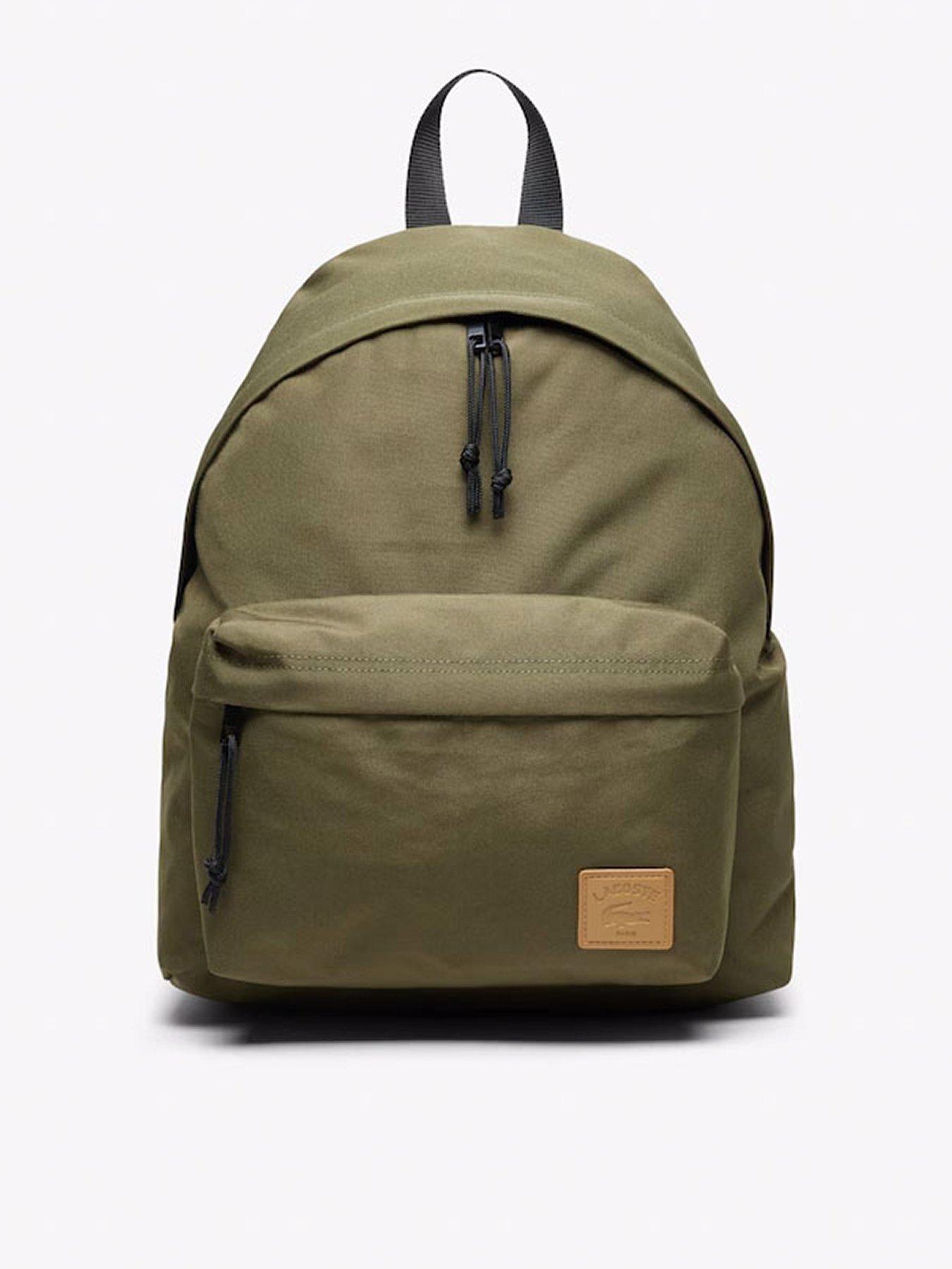 Lacoste Canvas Backpack- Khaki