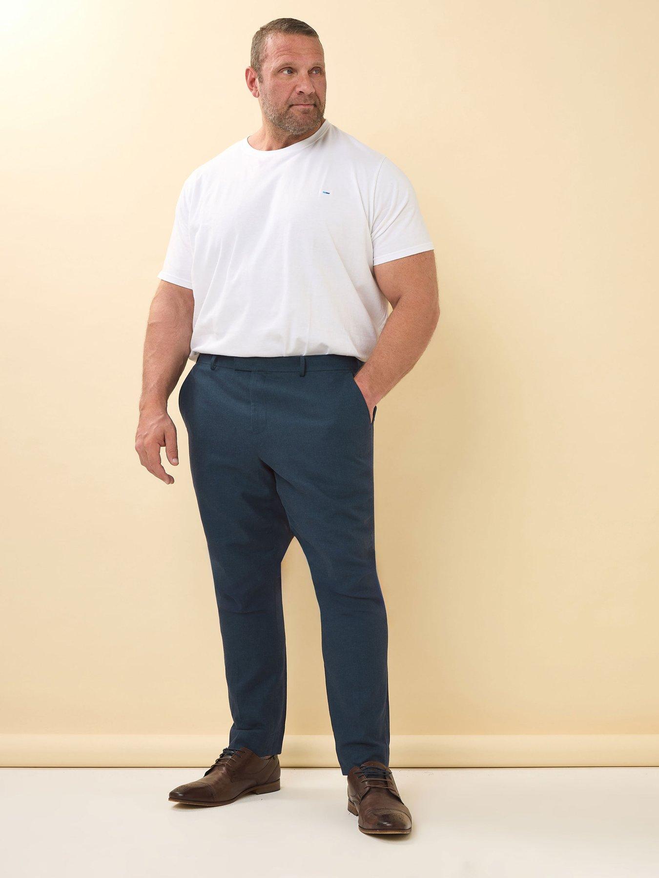 Image 3 of 3 of BadRhino Linen Suit Trousers 33" - Blue