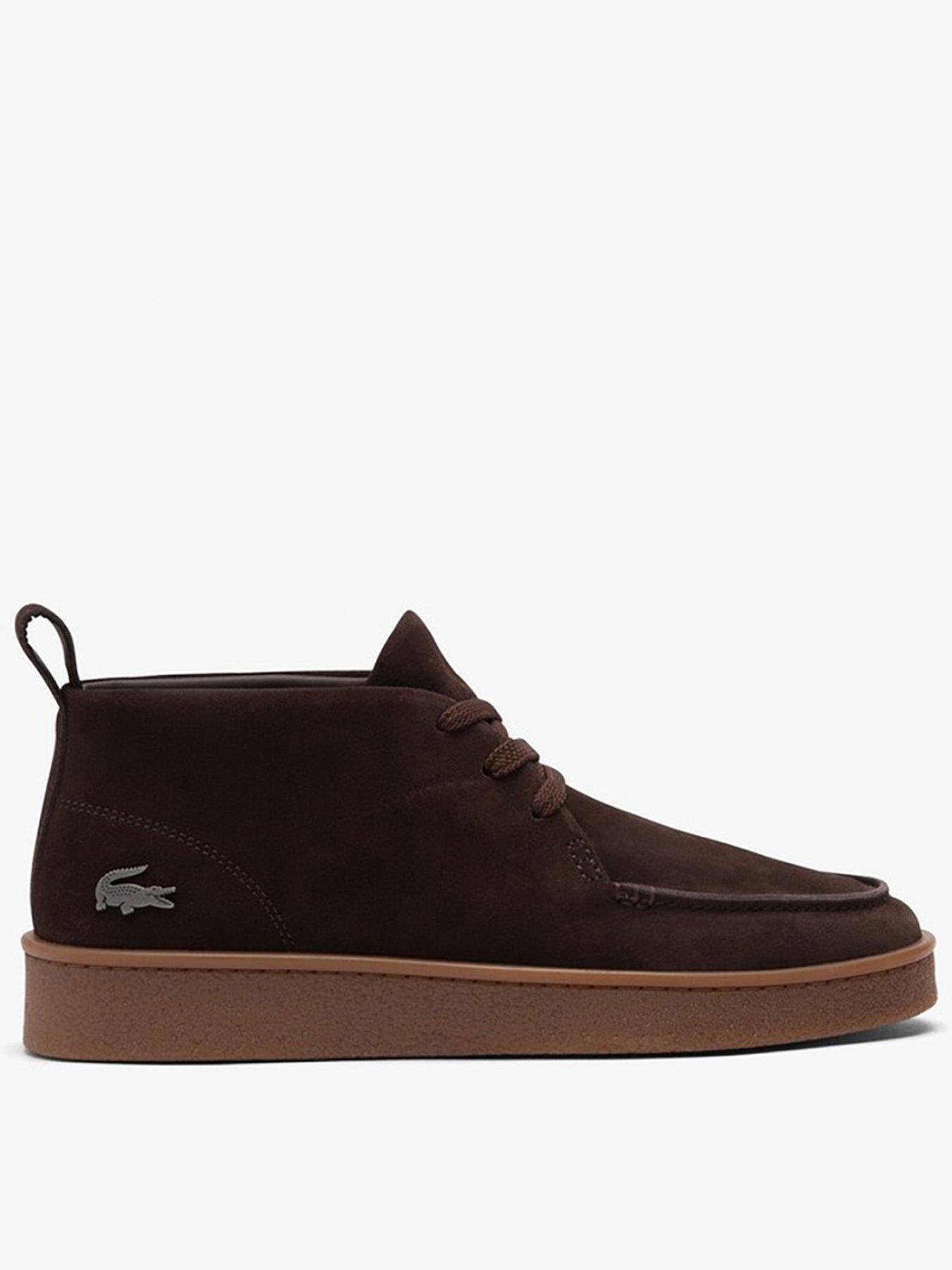 Image 1 of 4 of Lacoste Baseshot Chukka Suede Boots - Dark Brown