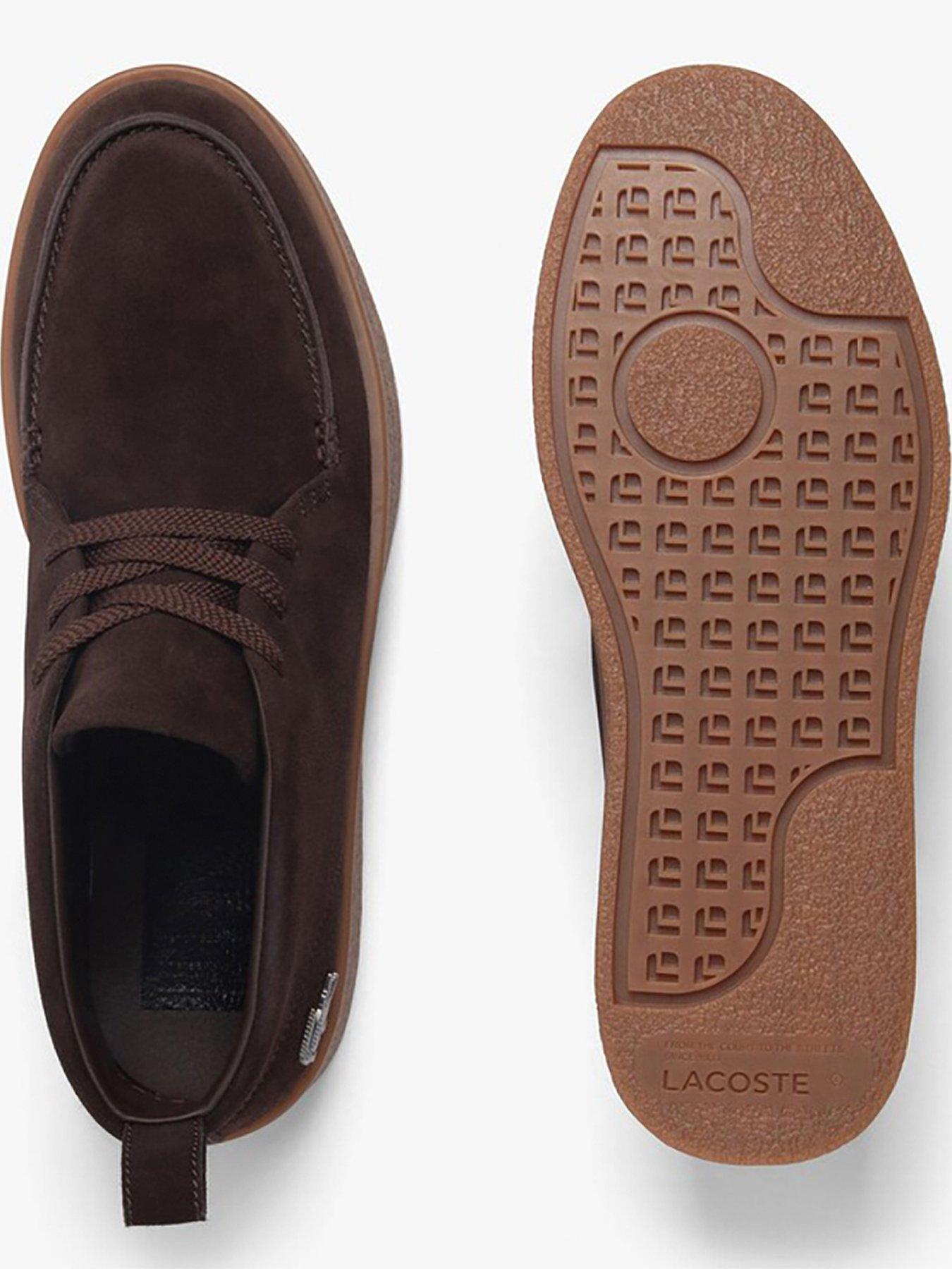 Image 4 of 4 of Lacoste Baseshot Chukka Suede Boots - Dark Brown