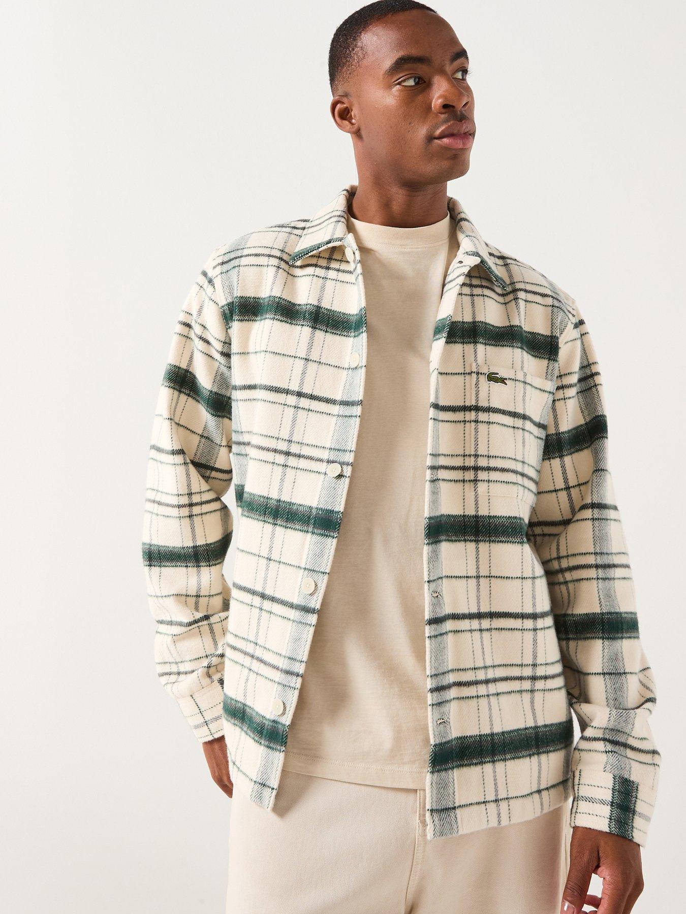 lacoste-casual-checked-overshirt-green