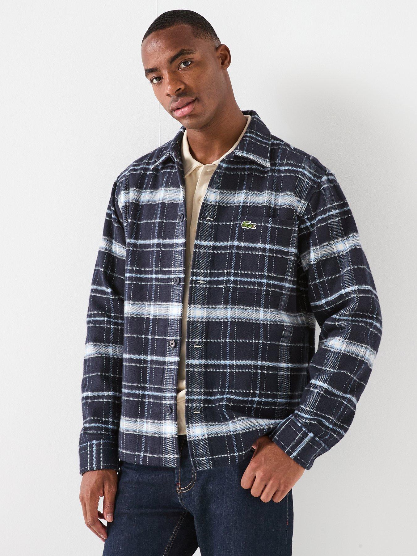 lacoste-casual-checked-overshirt--navy