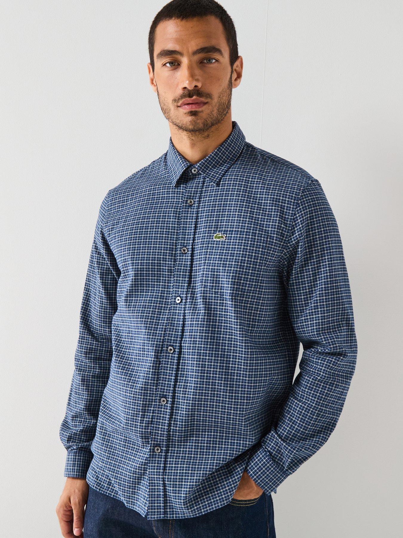 Lacoste Casual Checked Flannel Shirt - Navy