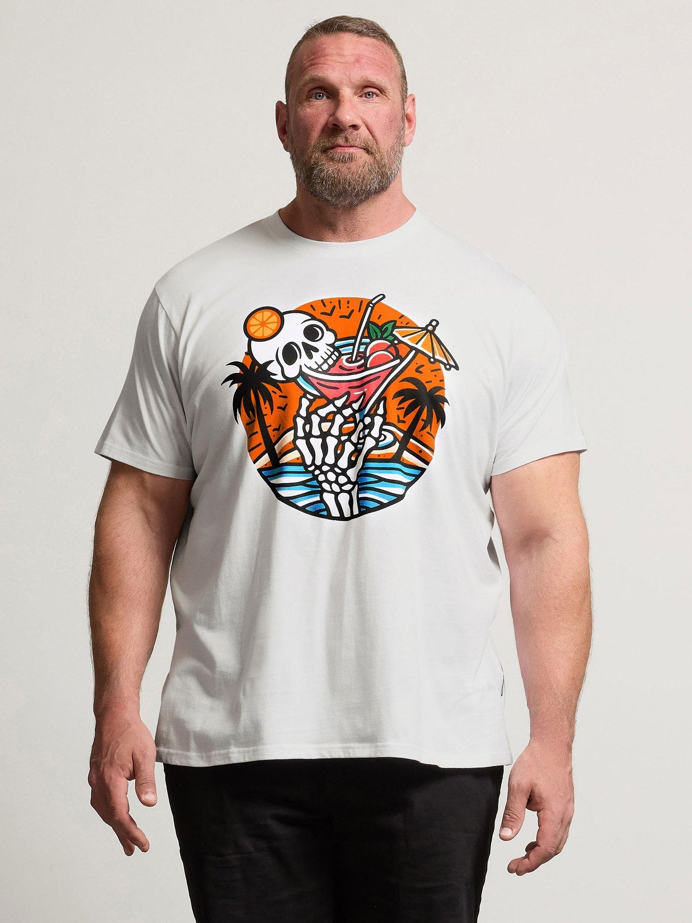 Image 1 of 6 of BadRhino Skull T-Shirt - White