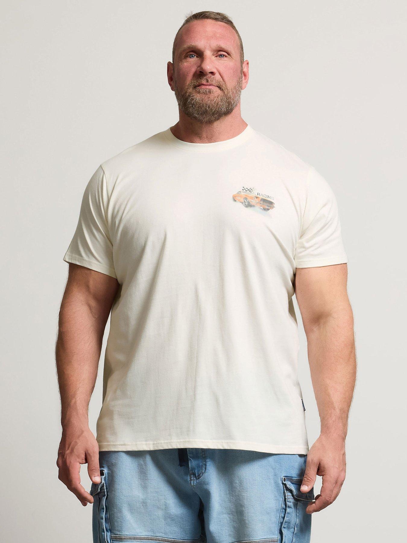 Image 1 of 6 of BadRhino Racing Car Graphic T-Shirt - White