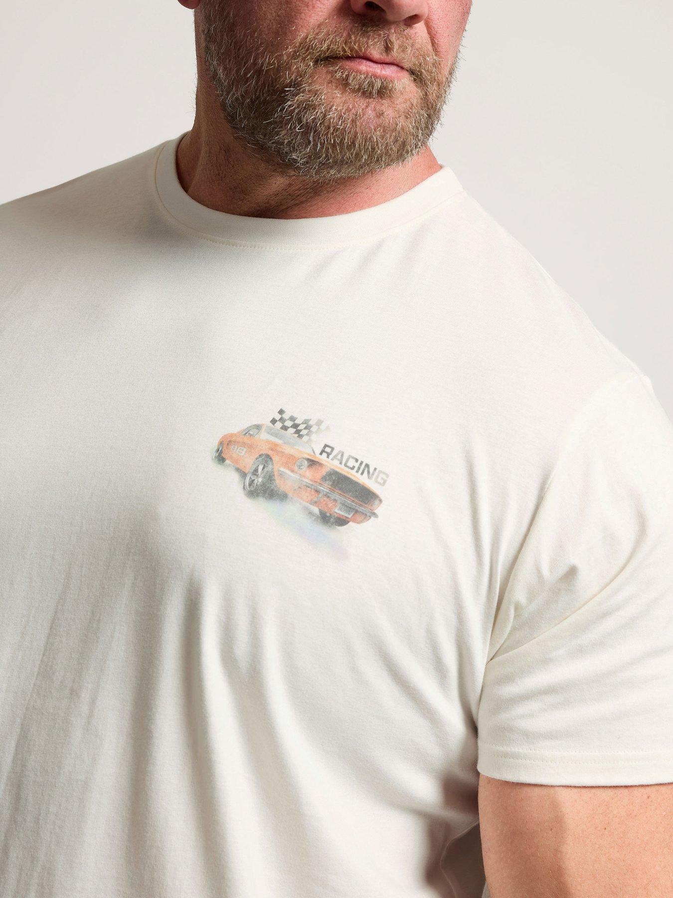 Image 4 of 6 of BadRhino Racing Car Graphic T-Shirt - White