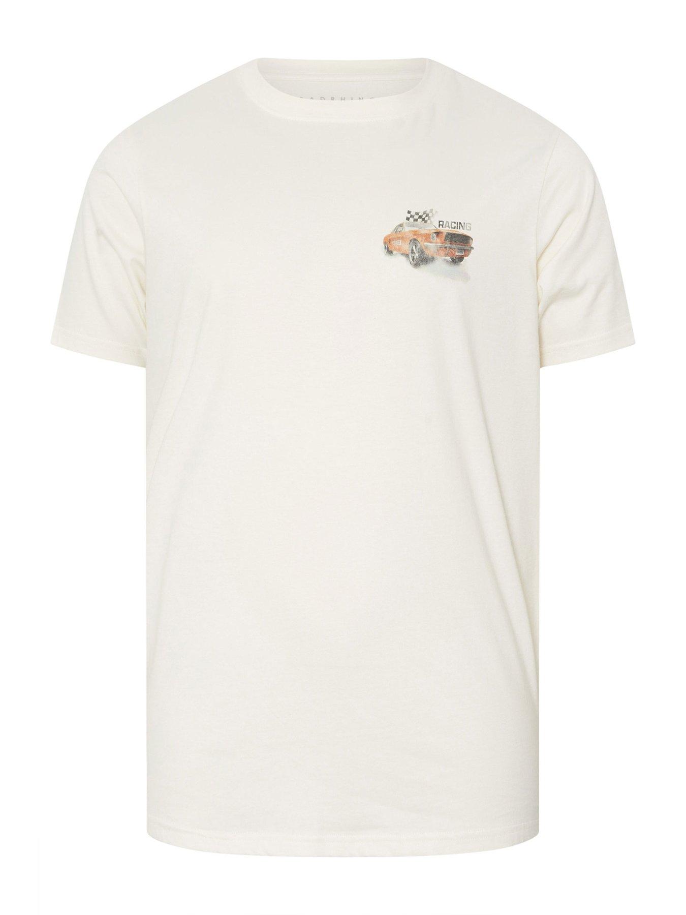 Image 5 of 6 of BadRhino Racing Car Graphic T-Shirt - White