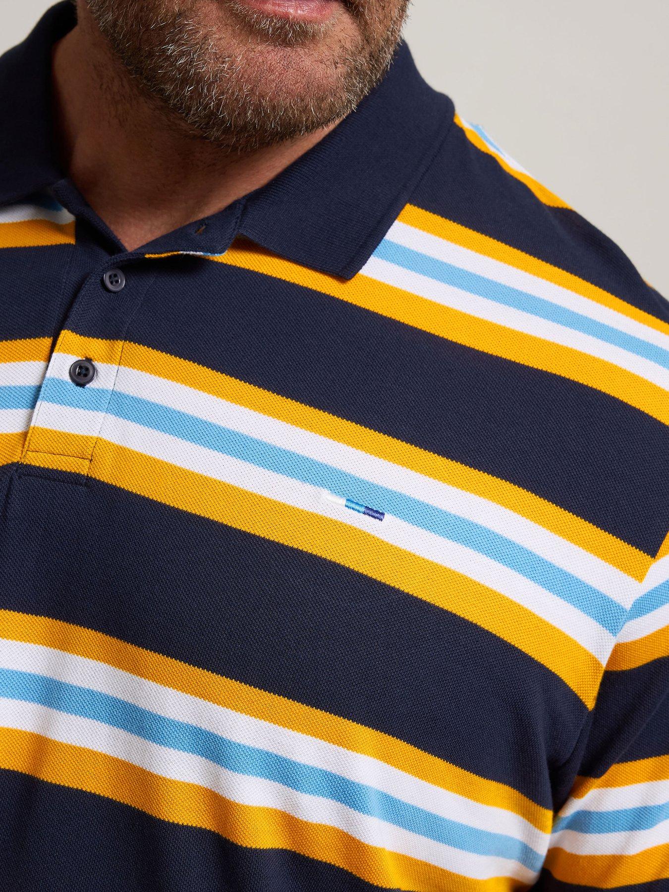 Image 4 of 4 of BadRhino Stripe Polo Shirt - Blue