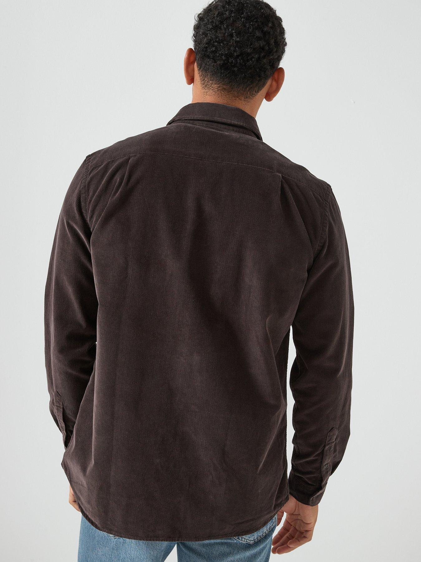 lacoste-lacoste-regular-fit-corduroy-shirt--brownstillFront