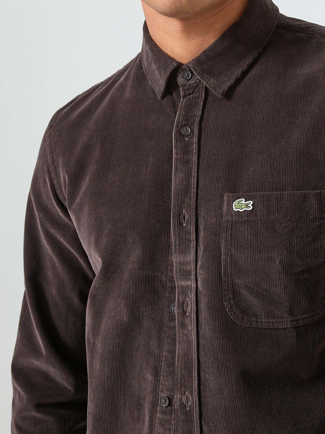 lacoste-lacoste-regular-fit-corduroy-shirt--brownoutfit