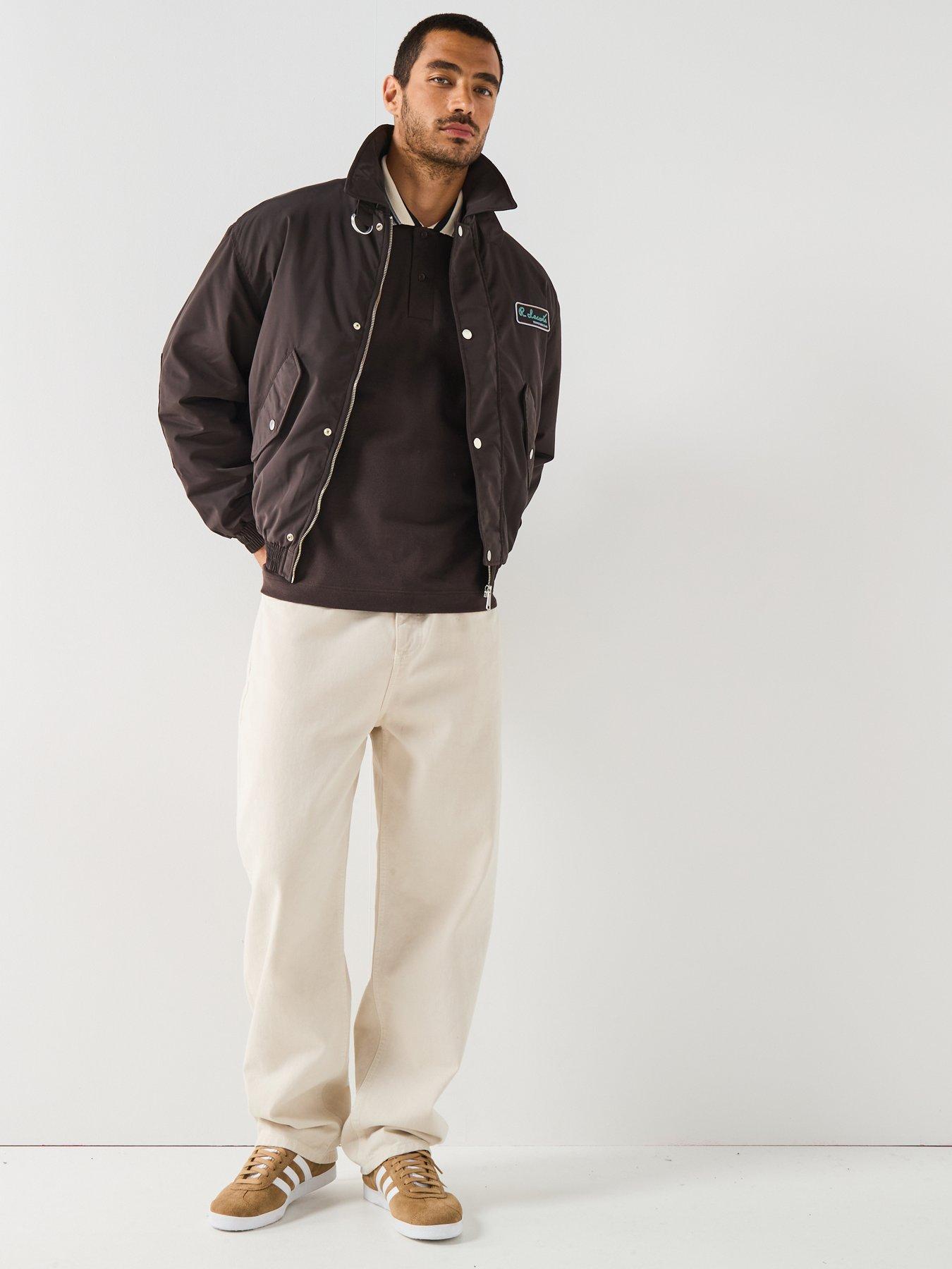 lacoste-lacoste-heavyweight-padded-bomber-jacket--brownback