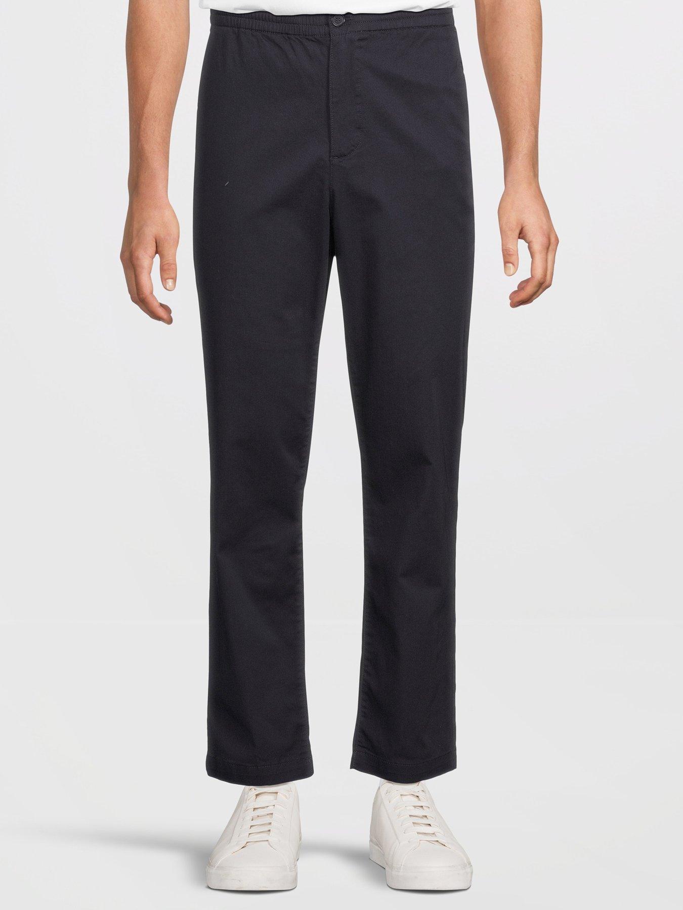 Lacoste Lacoste Elastic Waist Stretch Chino Trousers- Black