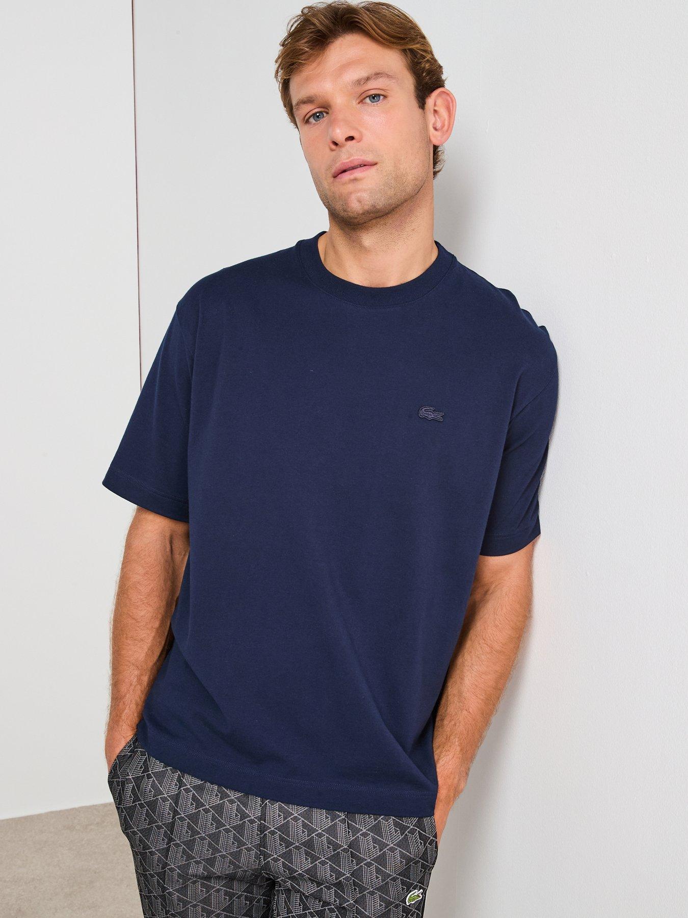 Lacoste Loose Fit Heavy Cotton Jersey T-Shirt - Navy