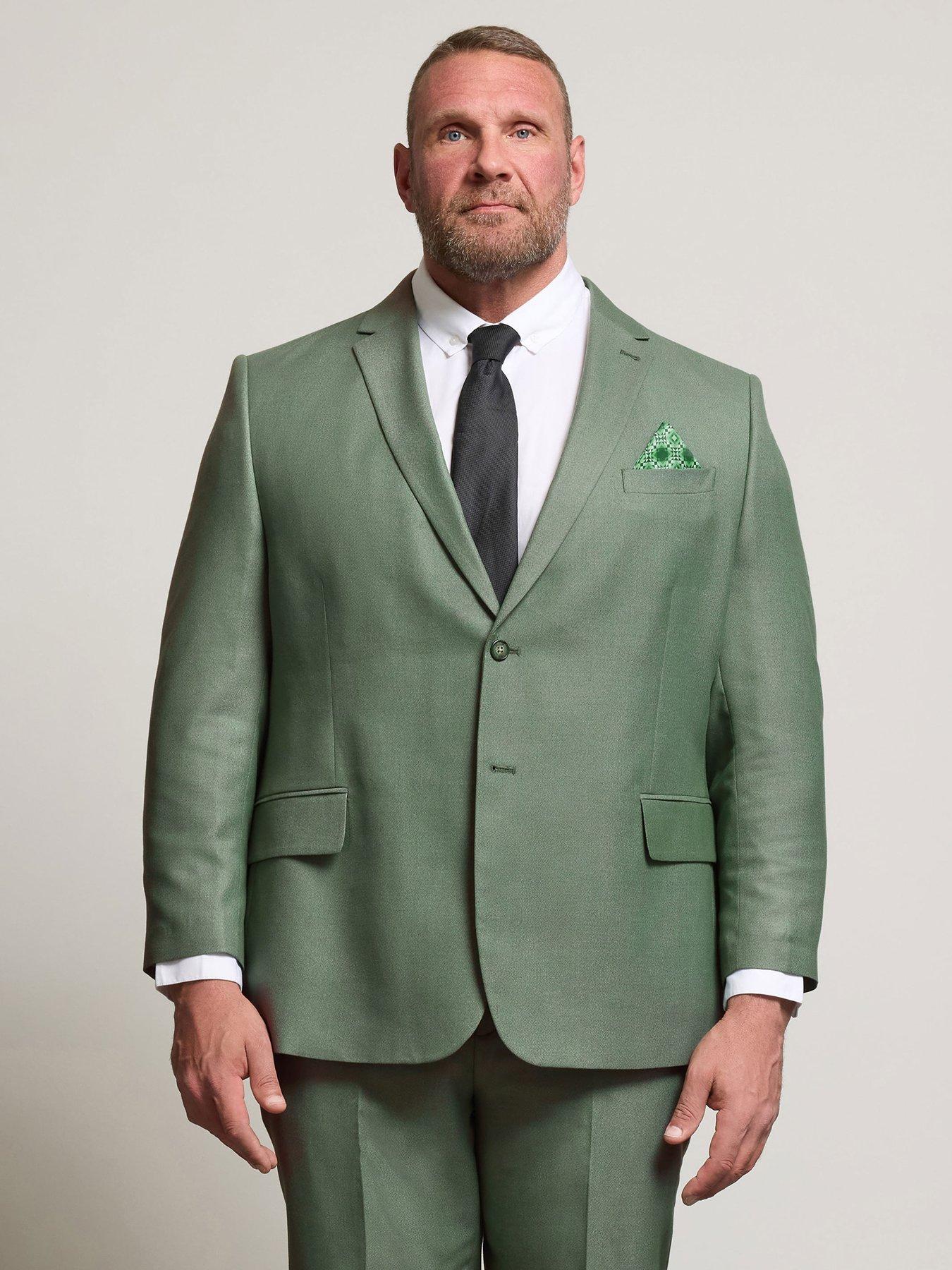 Image 1 of 4 of BadRhino Textured Suit Jacket Regular - Green