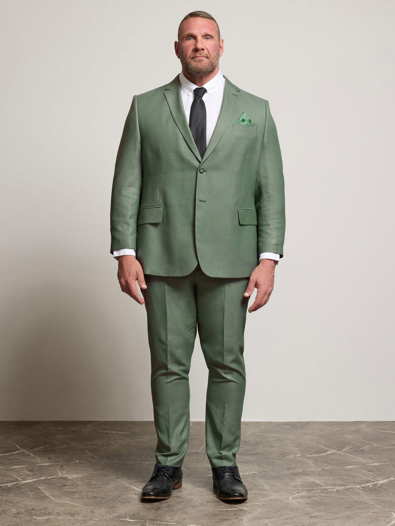 Image 3 of 4 of BadRhino Textured Suit Jacket Regular - Green