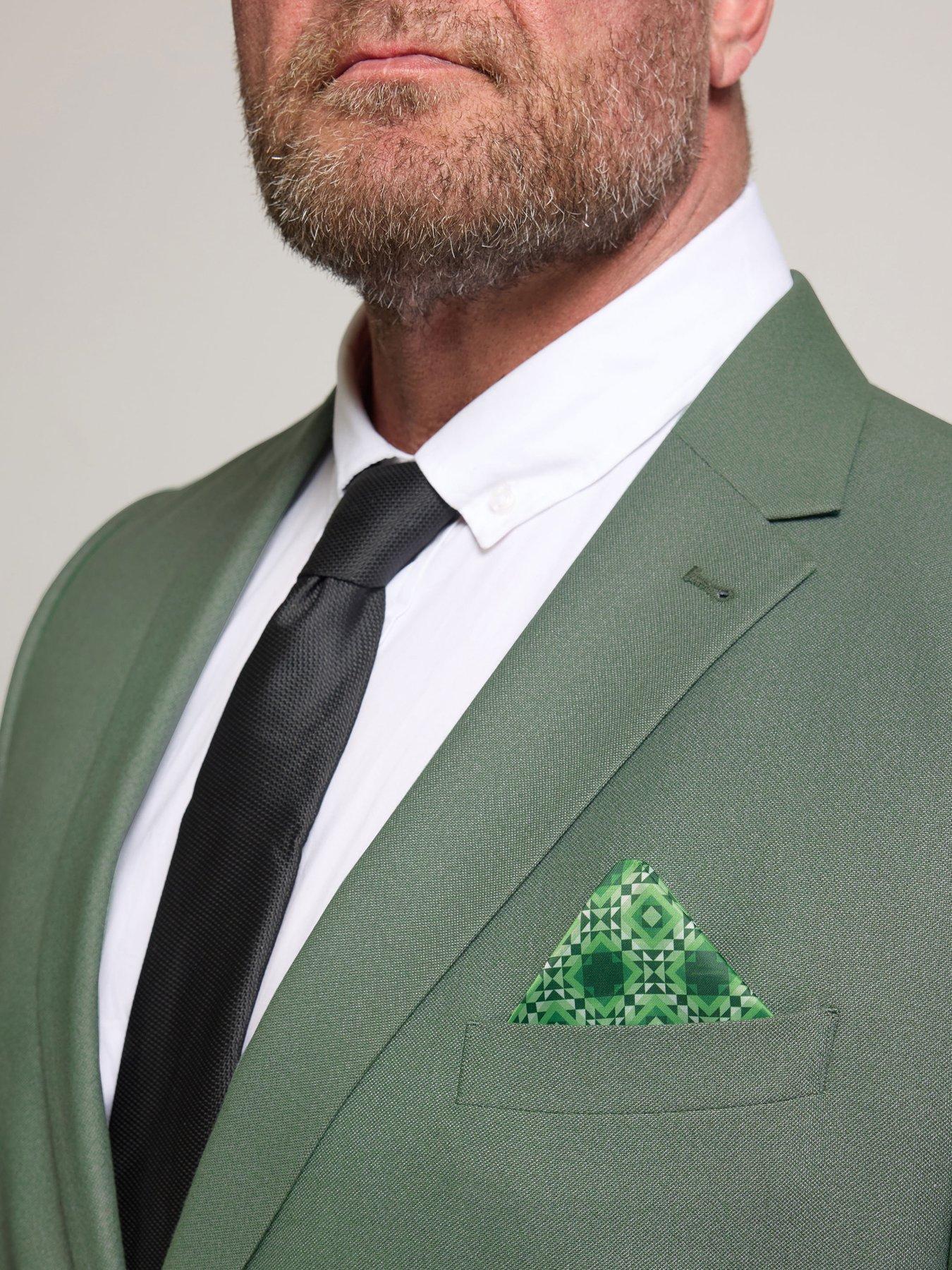 Image 4 of 4 of BadRhino Textured Suit Jacket Regular - Green