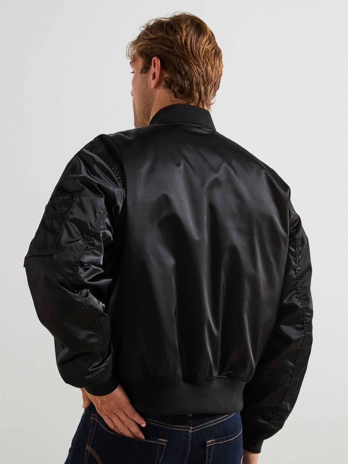 lacoste-lacoste-showerproof-padded-bomber-jacket--blackstillFront
