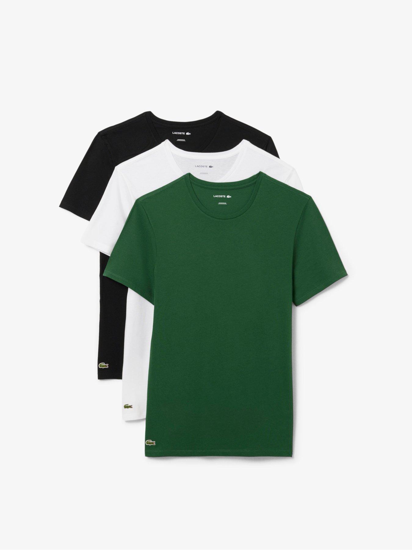 Lacoste 3 Pack T-shirt- Green/ Mutli