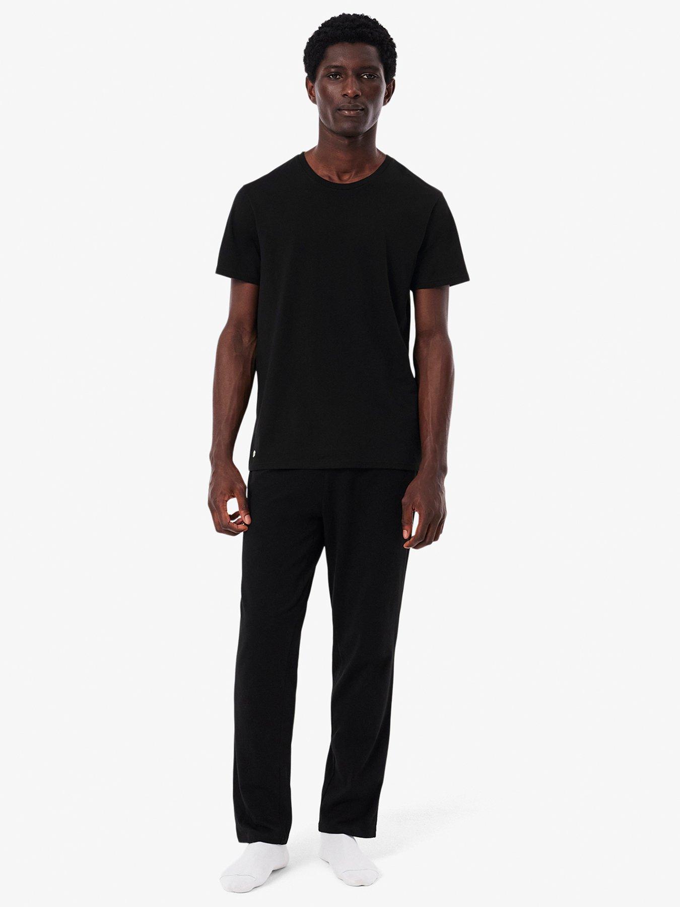 Image 3 of 6 of Lacoste Standard Fit 3 Pack T-Shirts - Black