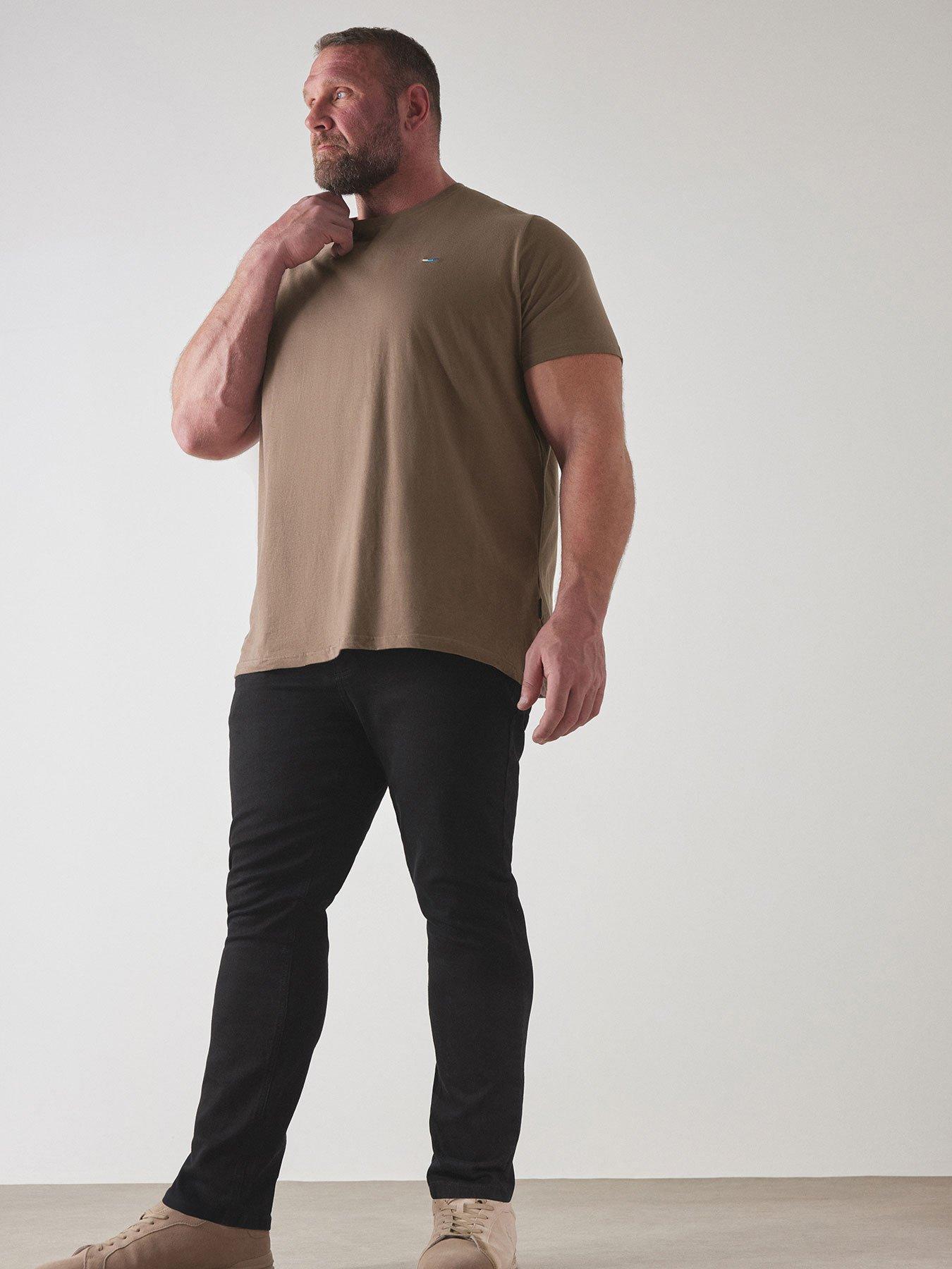 undefined Tapered Fit Stretch Jeans 30" - Black