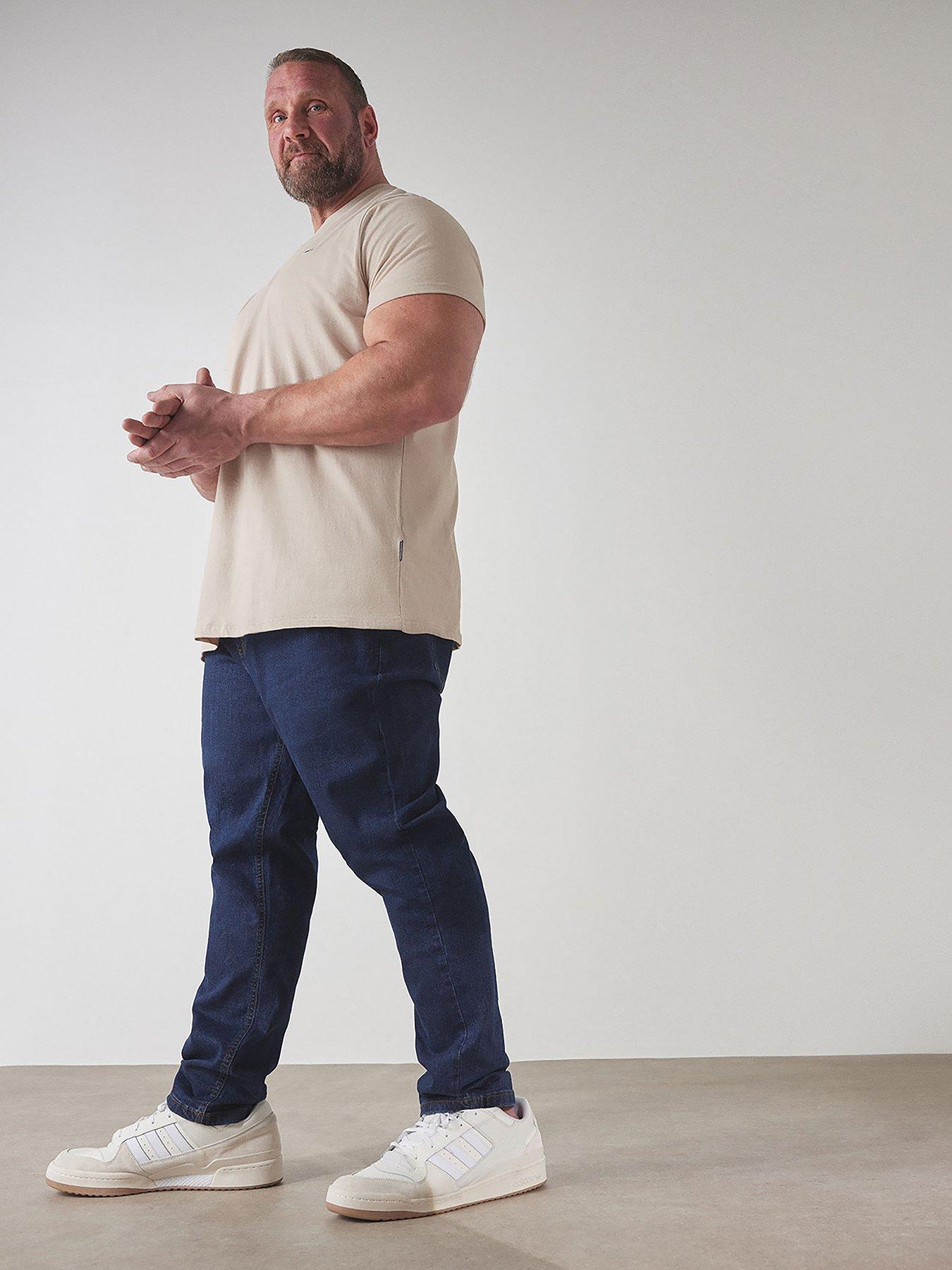 undefined Tapered Fit Stretch Jeans 30" - Blue