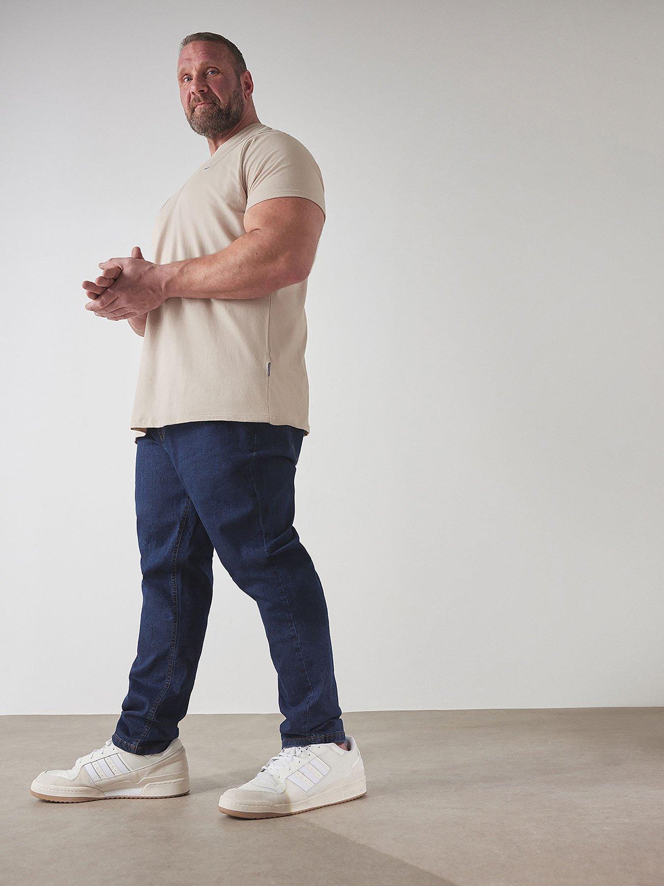 undefined Tapered Fit Stretch Jeans 32" - Blue